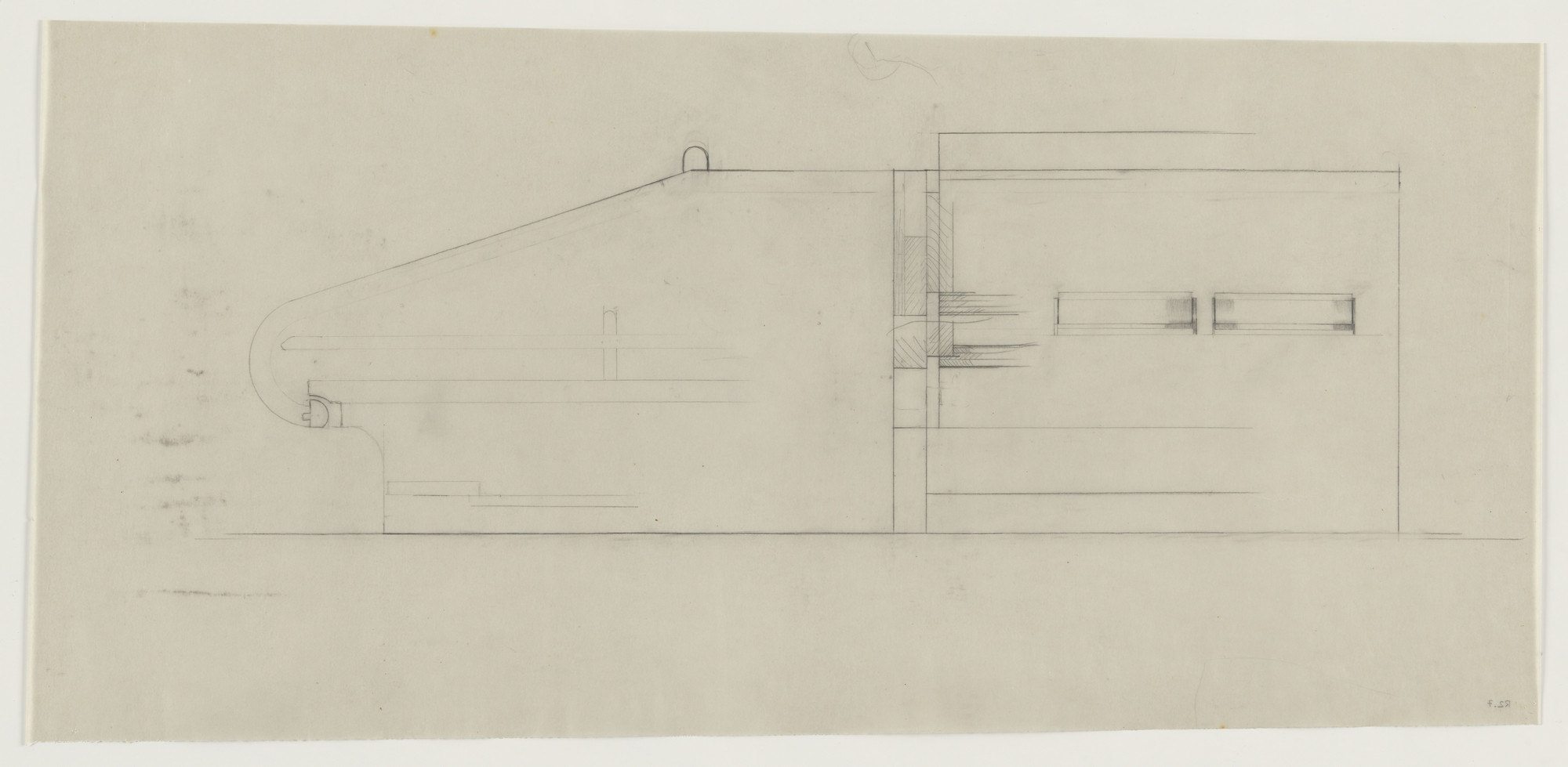 Lilly Reich. Design for Telefunken Record Player, Section