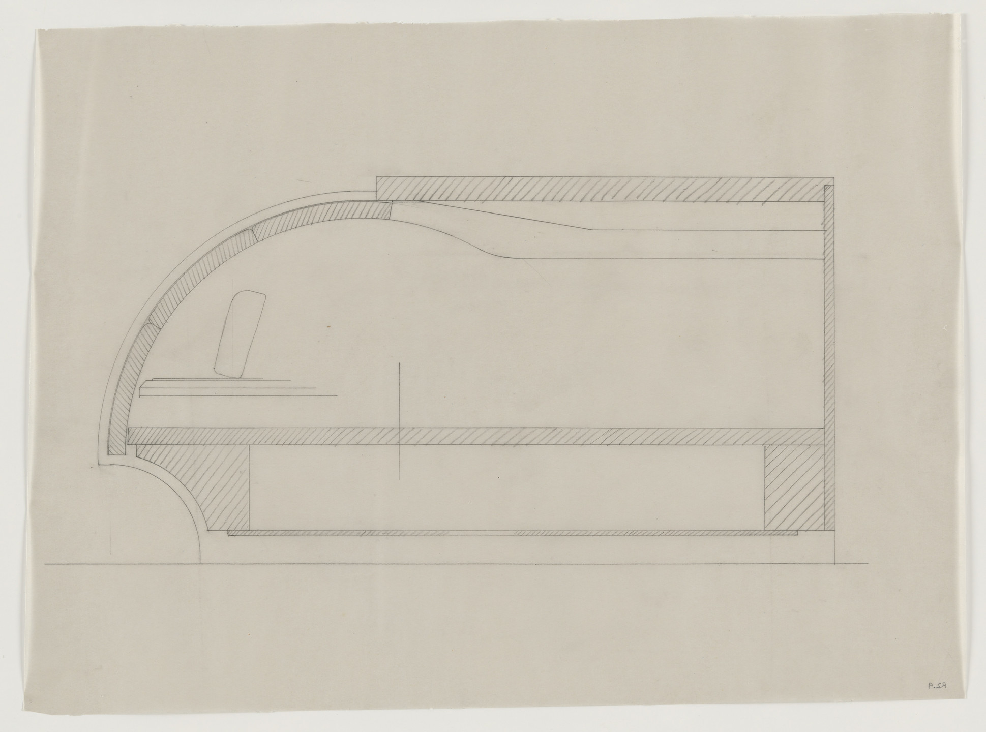Lilly Reich. Design for Telefunken Record Player, Section. 1937-1939