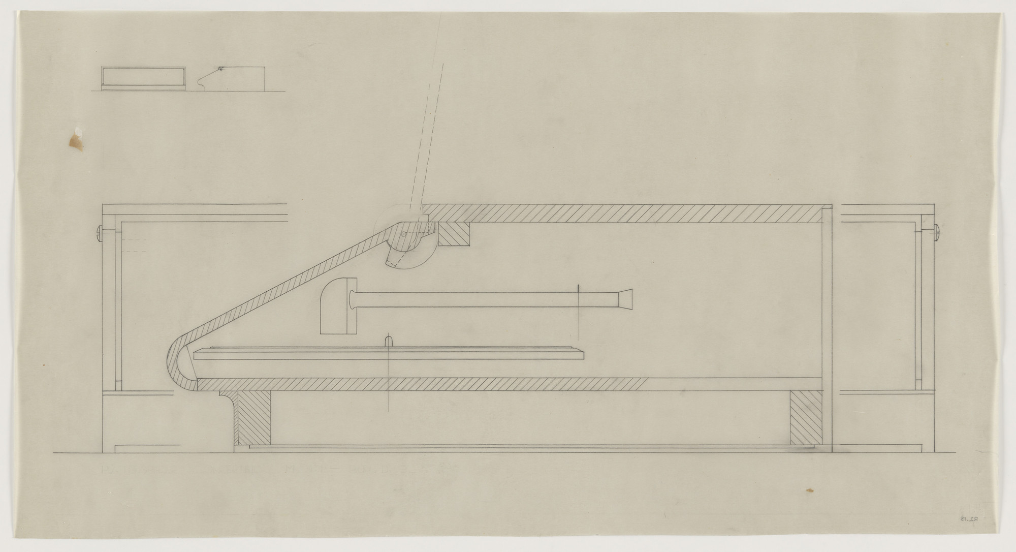 Lilly Reich. Design for Telefunken Record Player, Three elevations and section