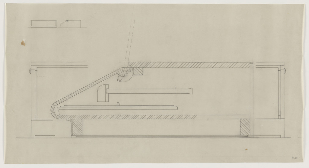 Design for Telefunken Record Player, Three elevations and section