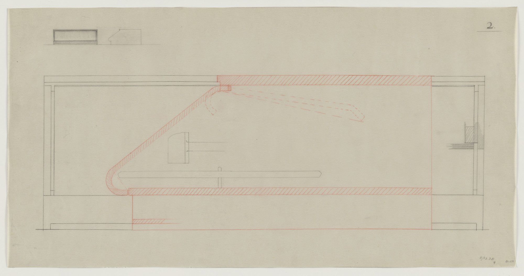 Lilly Reich. Design for Telefunken Record Player, Elevations and section. 1938