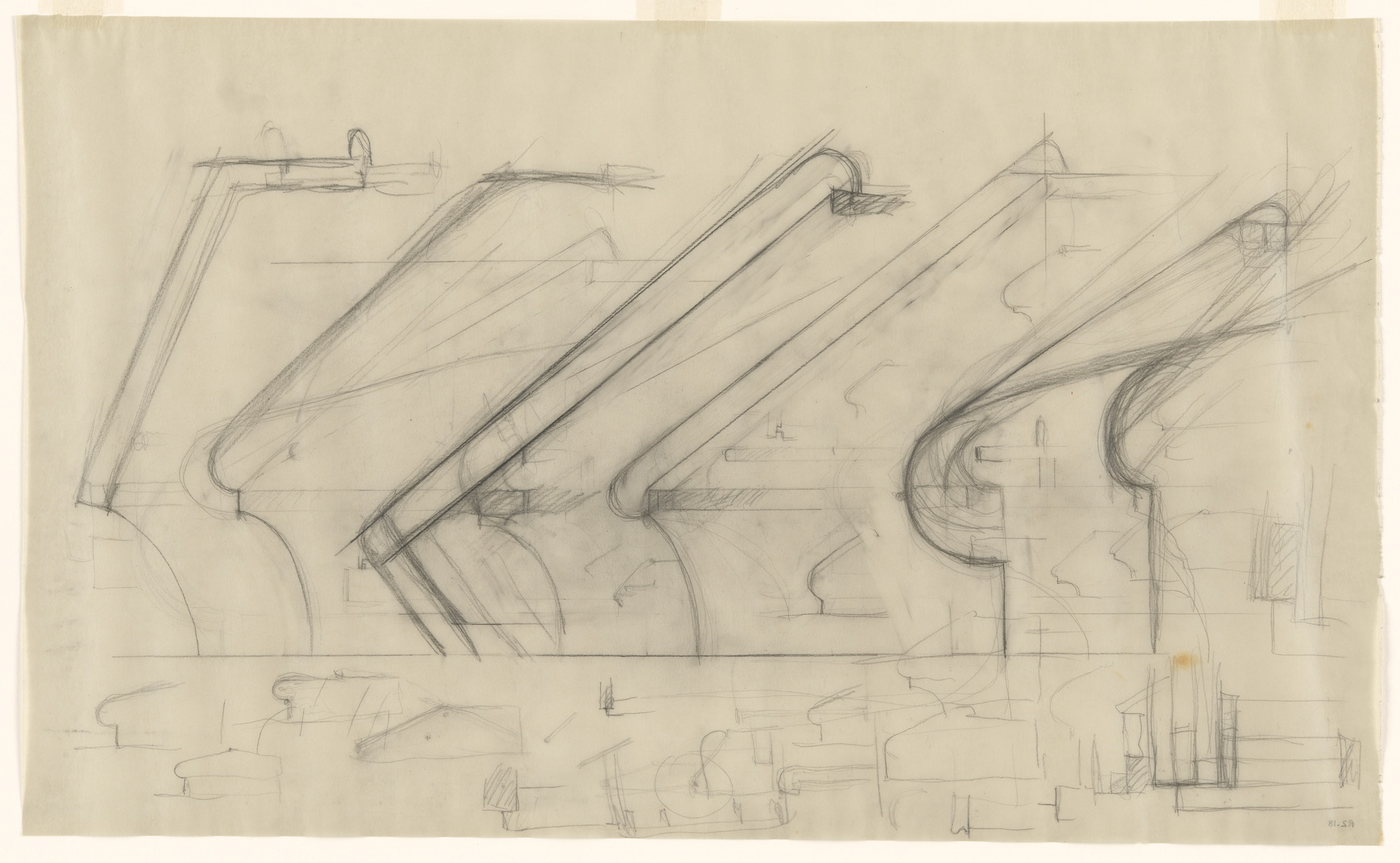 Lilly Reich. Design for Telefunken Record Player, Elevations