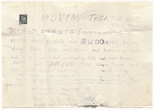 Nam June Paik. Moving Theater No. 2. 1963