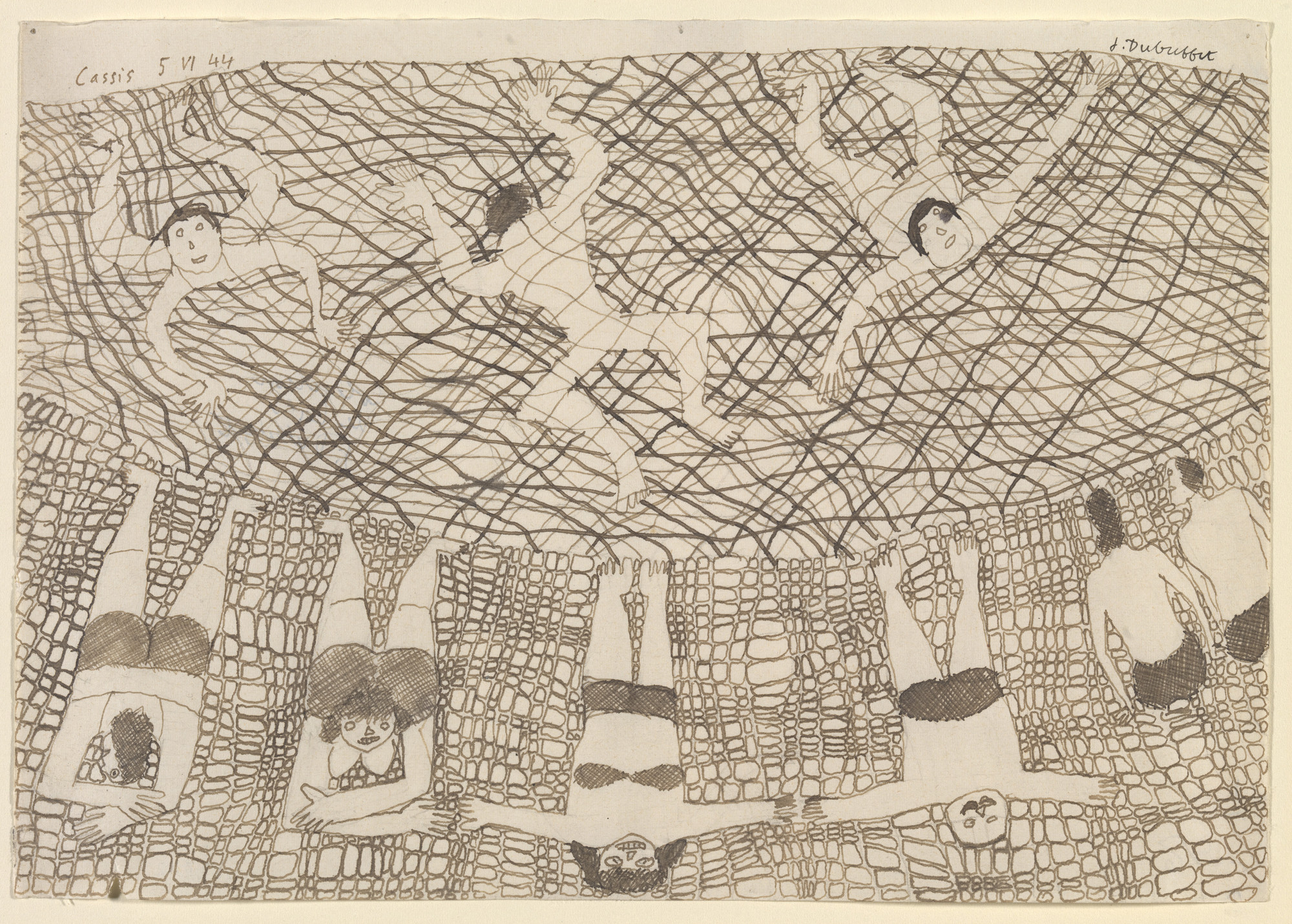 Jean Dubuffet. Beach with Bathers (Plage aux baigneurs). 1944