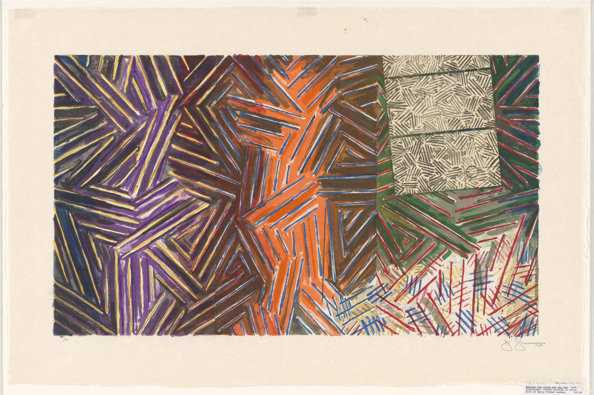 Jasper Johns. Between the Clock and the Bed. 1989 | MoMA