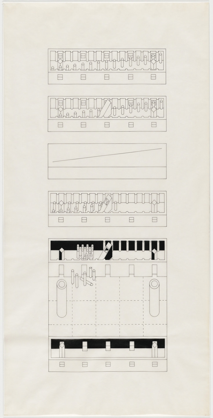 Bernard Tschumi. The Manhattan Transcripts Project, New York, New York, Episode 3: The Tower (The Fall). 1979