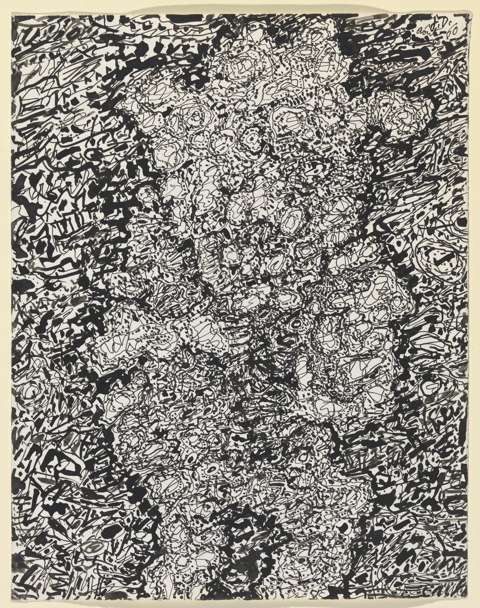 Jean Dubuffet. Figure with Hat in a Landscape (Personnage au chapeau dans un paysage)