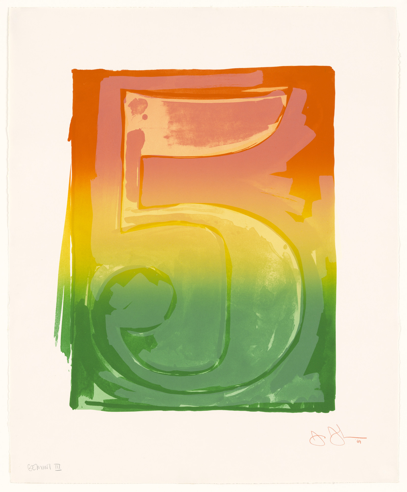 Jasper Johns. Figure 5 from Color Numeral Series