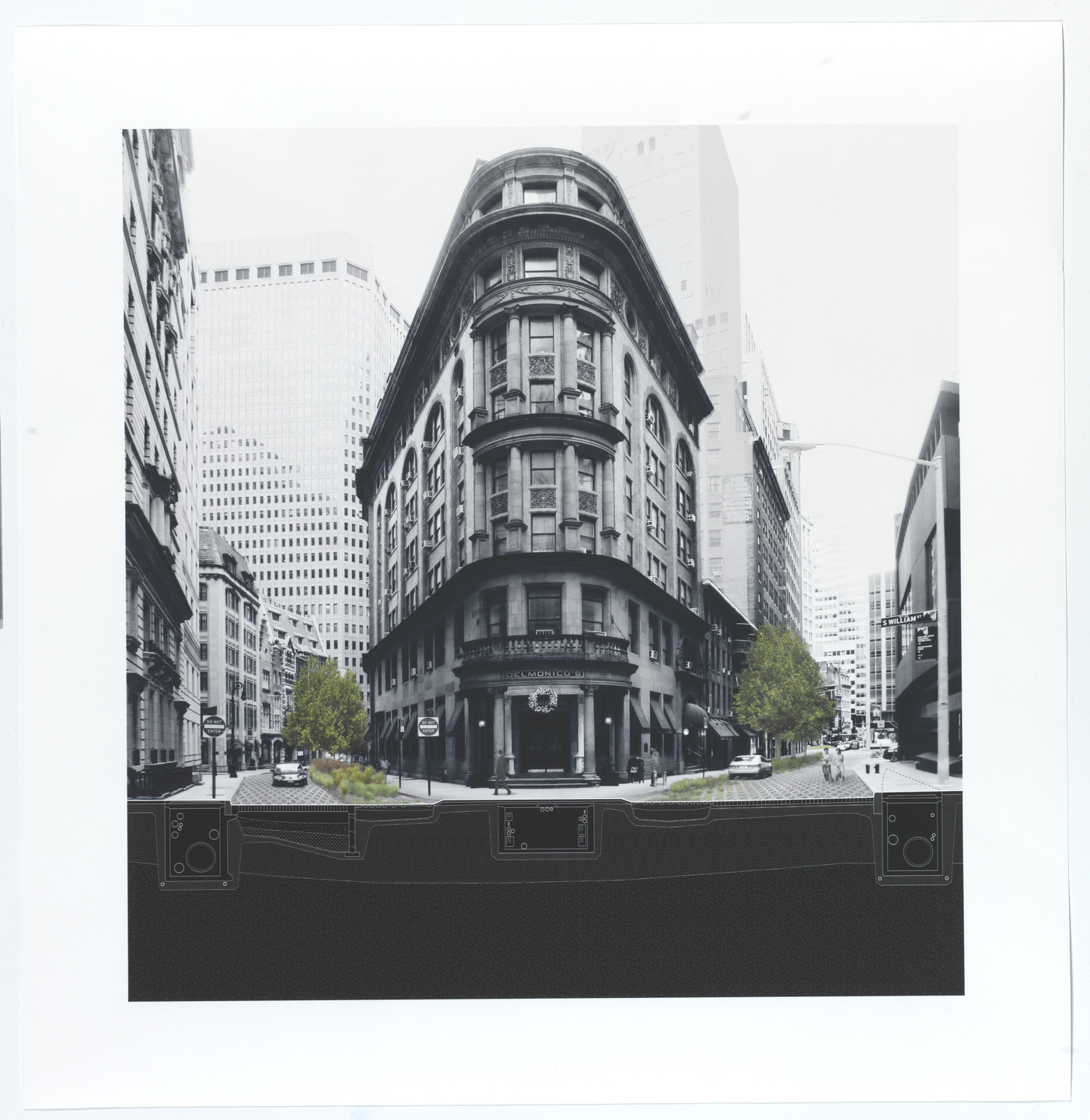 Stephen Cassell, Adam Yarinsky, Kim Yao, Susannah C. Drake. A New Urban Ground, project (Cross-section of Hanover Square). 2010