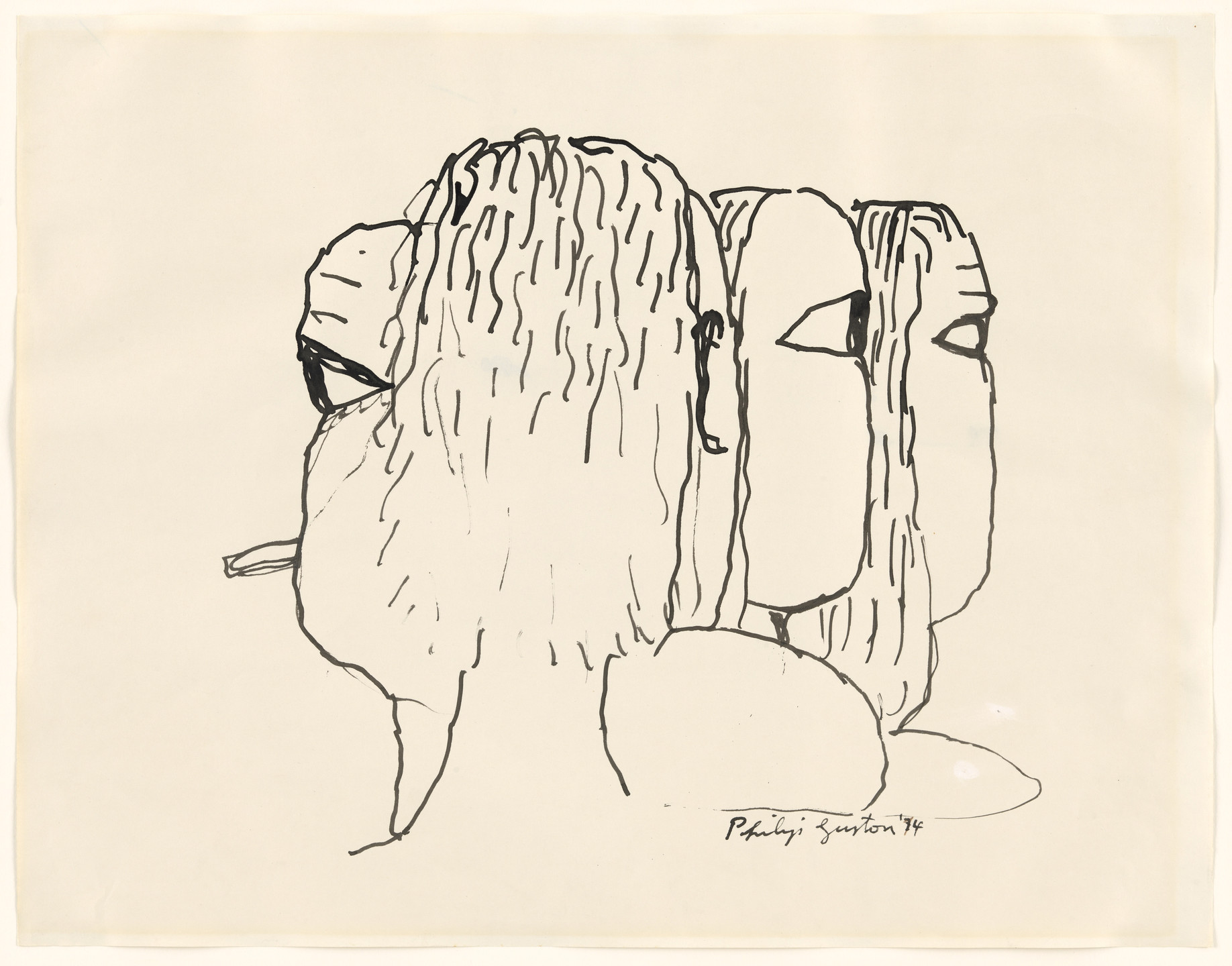 Philip Guston. Four Heads. 1974