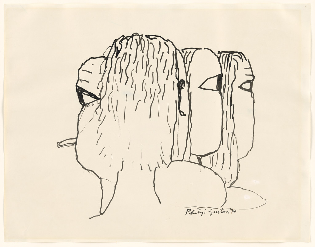 Four Heads, Philip Guston, 1974