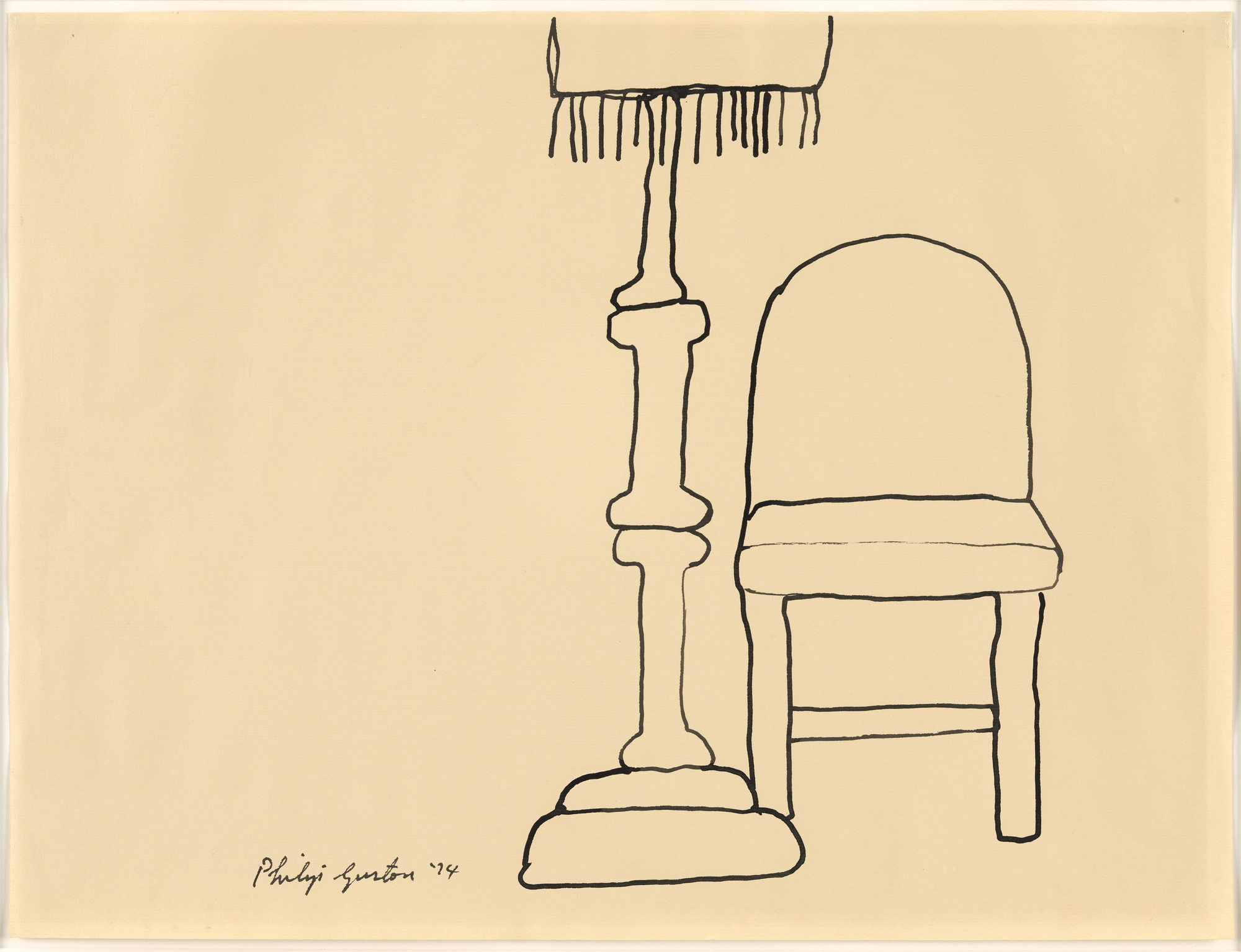 Philip Guston. Lamp and Chair