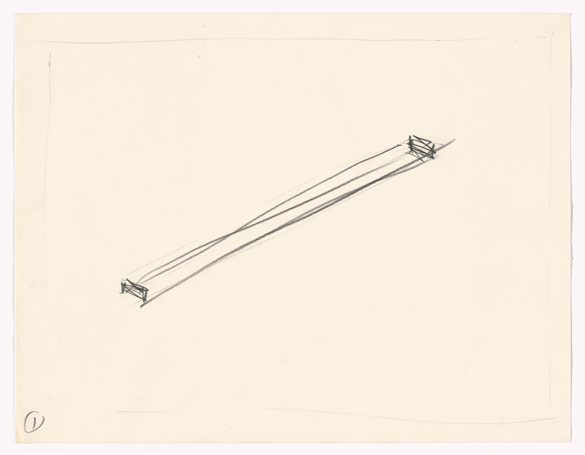 Fred Sandback. Study for Twenty-two Constructions from 1967