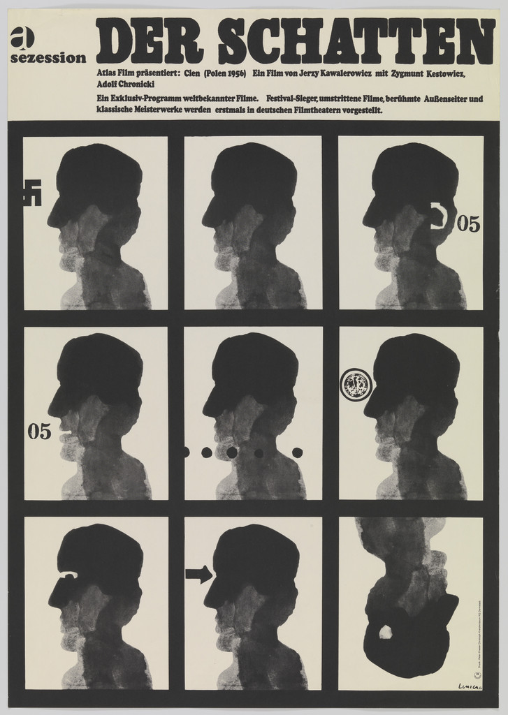 Der Schatten (Shadows) (Poster for German distribution of the Polish film Cień directed by Jerzy Kawalerowicz and first released in 1956)