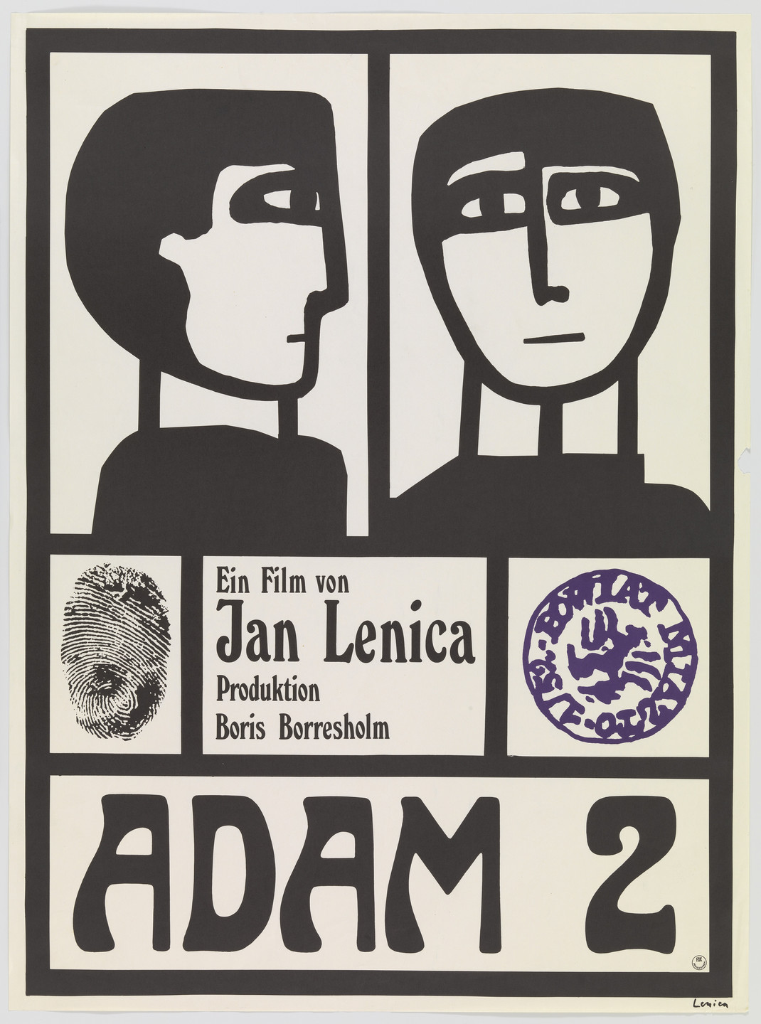 Jan Lenica. Adam 2 (Poster for a film). 1968