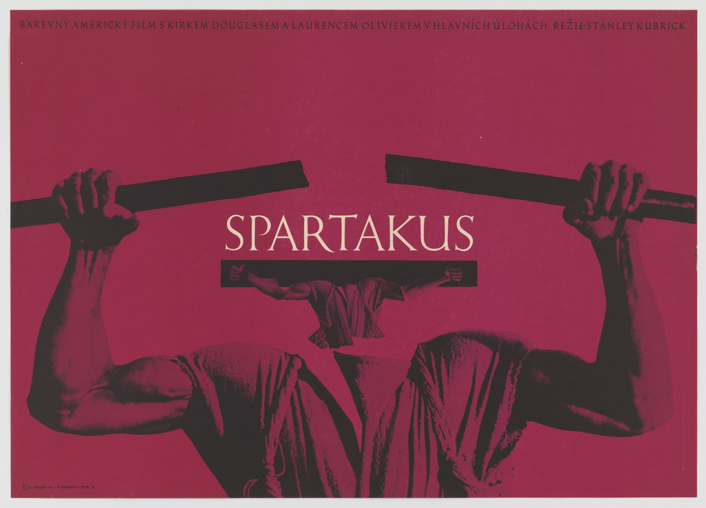 Spartakus (Poster for Czechoslovak distribution of the 1960 film directed by Stanley Kubric)