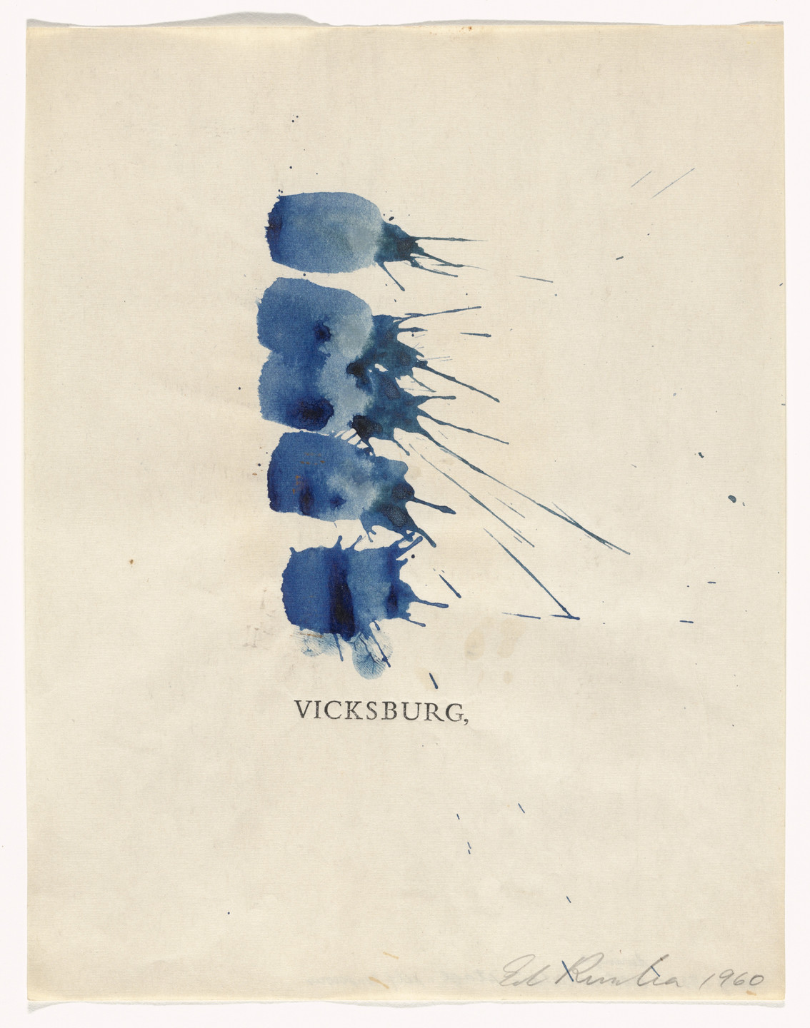Edward Ruscha. Vicksburg. 1960