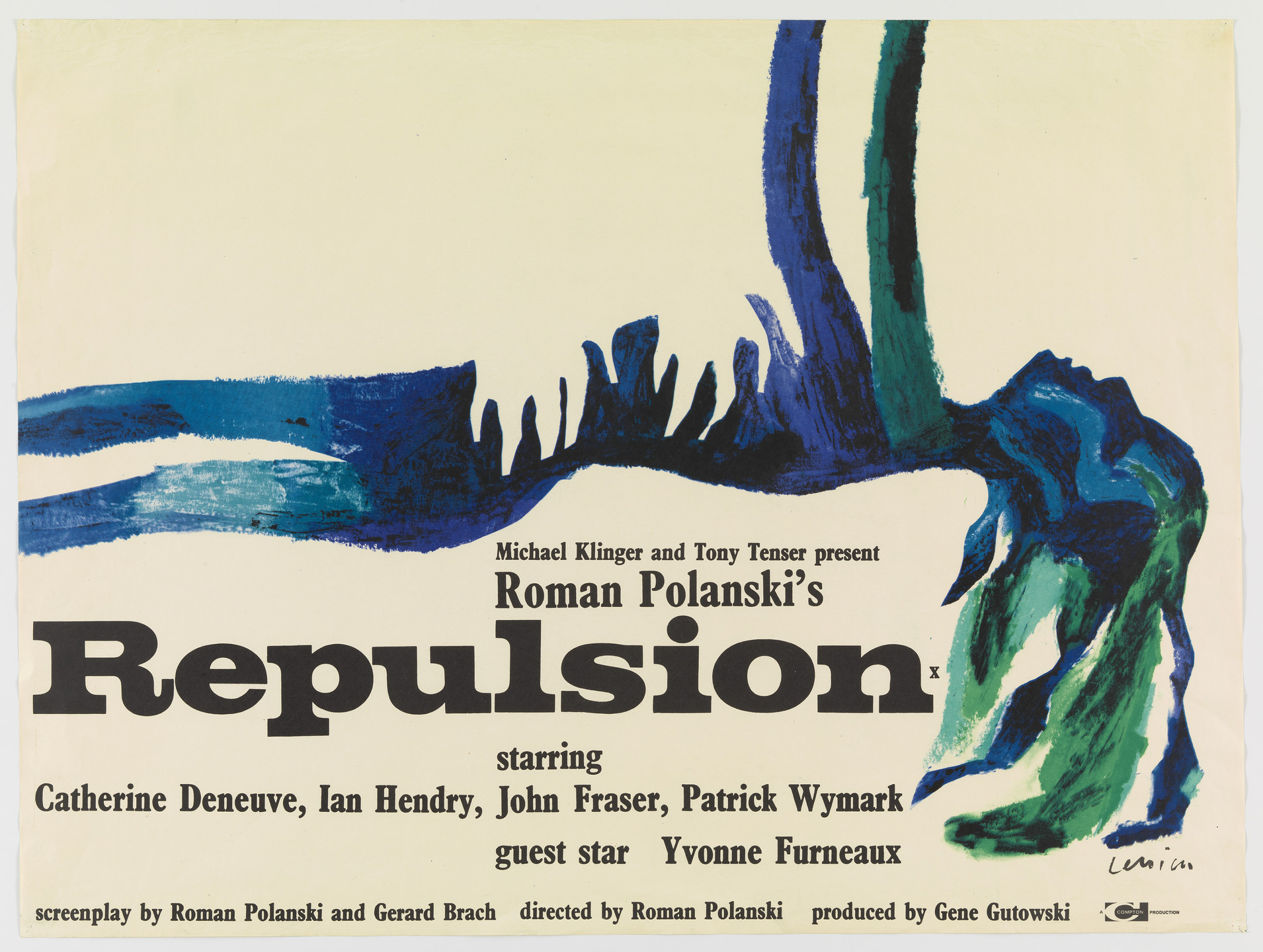 Jan Lenica. Repulsion (Poster for British thriller directed by Roman Polanski, starring Catherine Deneuve). 1965
