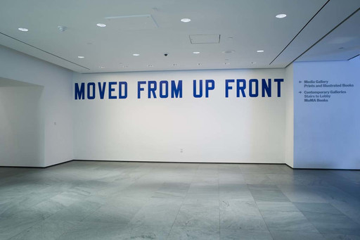 Lawrence Weiner. MOVED FROM UP FRONT. 1970 | MoMA