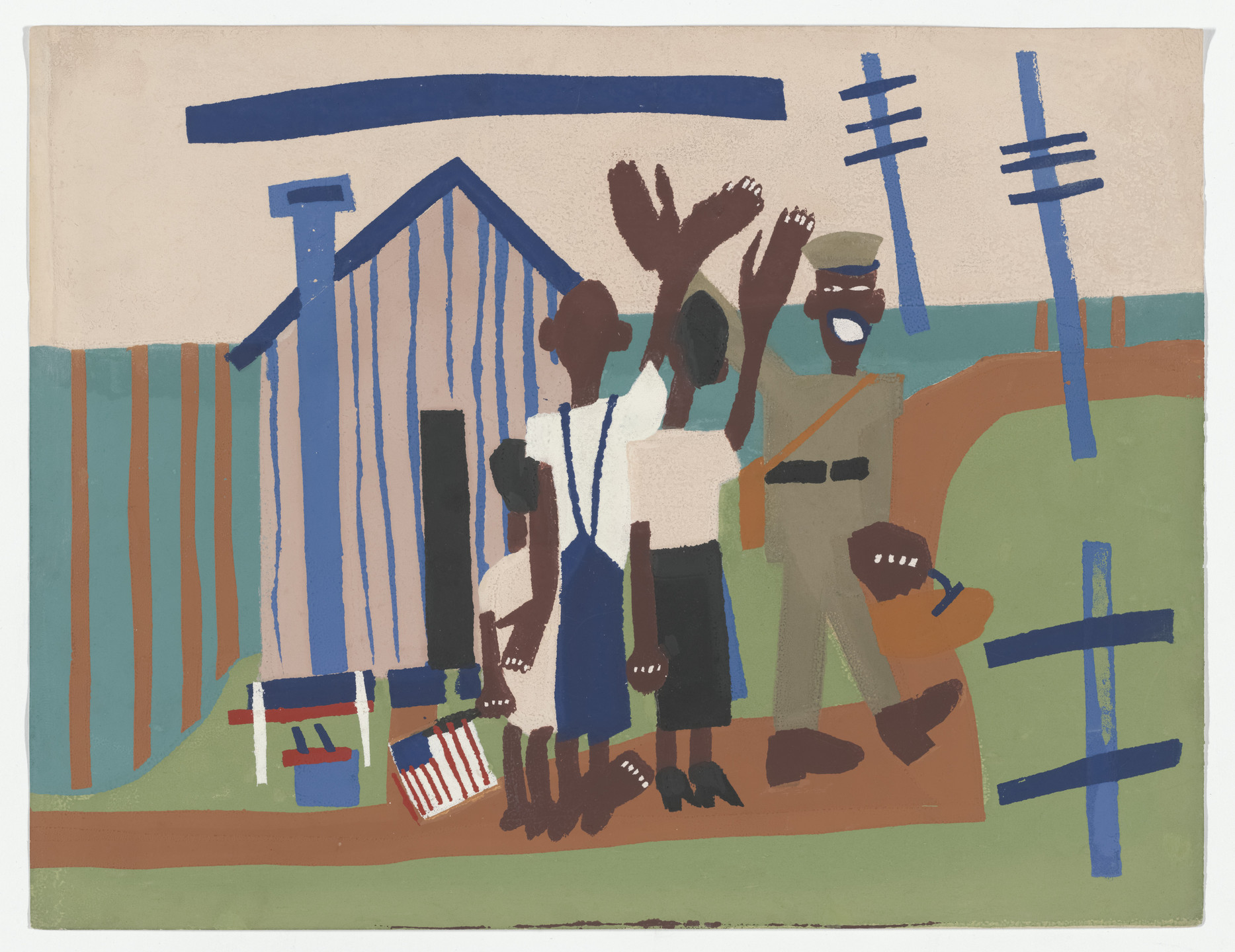 William H. Johnson. Off to War. c. 1941