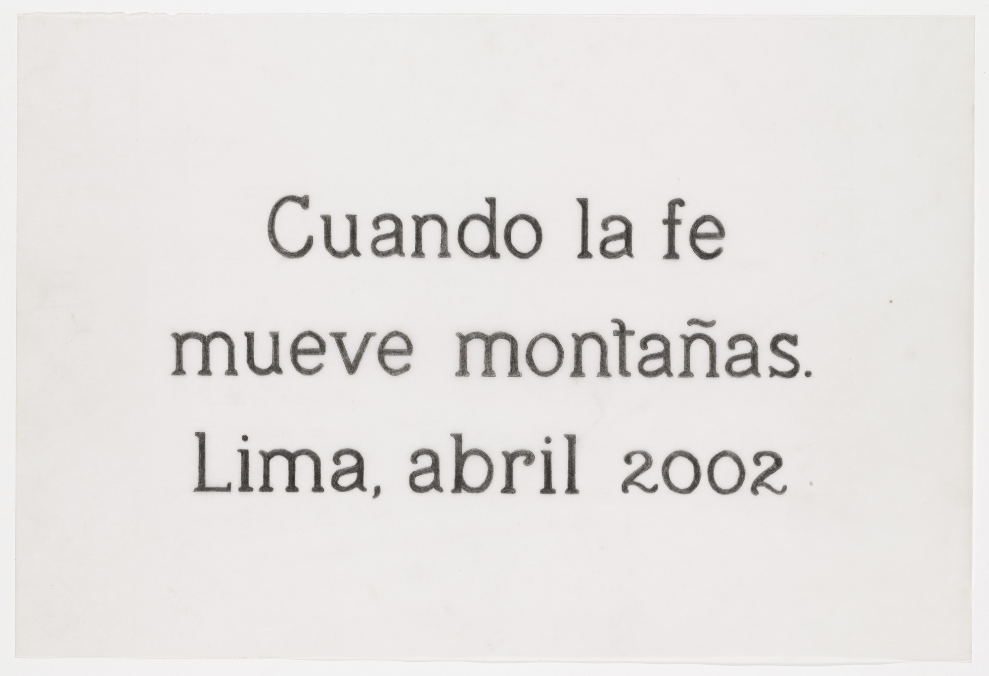 Francis Alÿs. Untitled