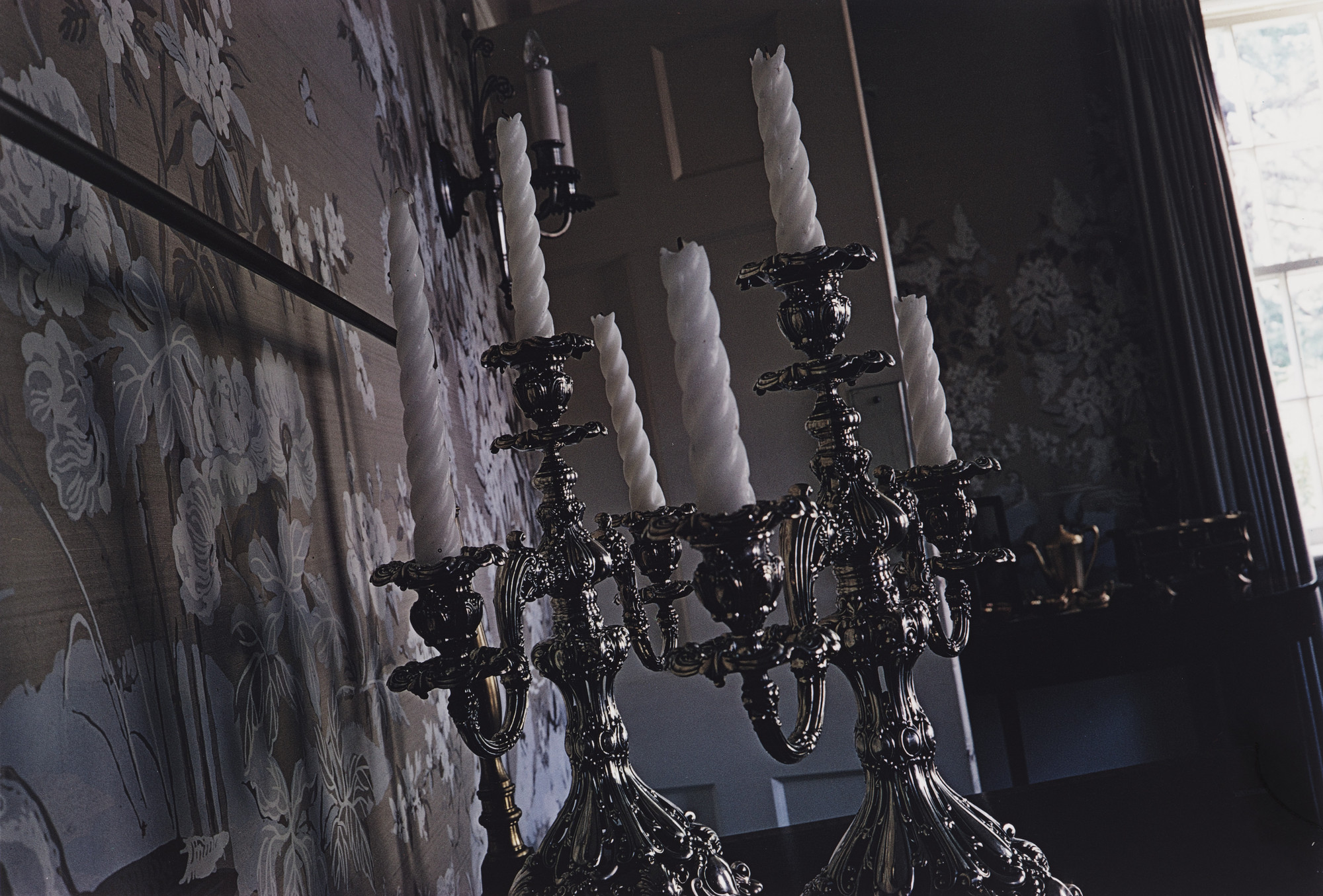 William Eggleston. Candlesticks on Table