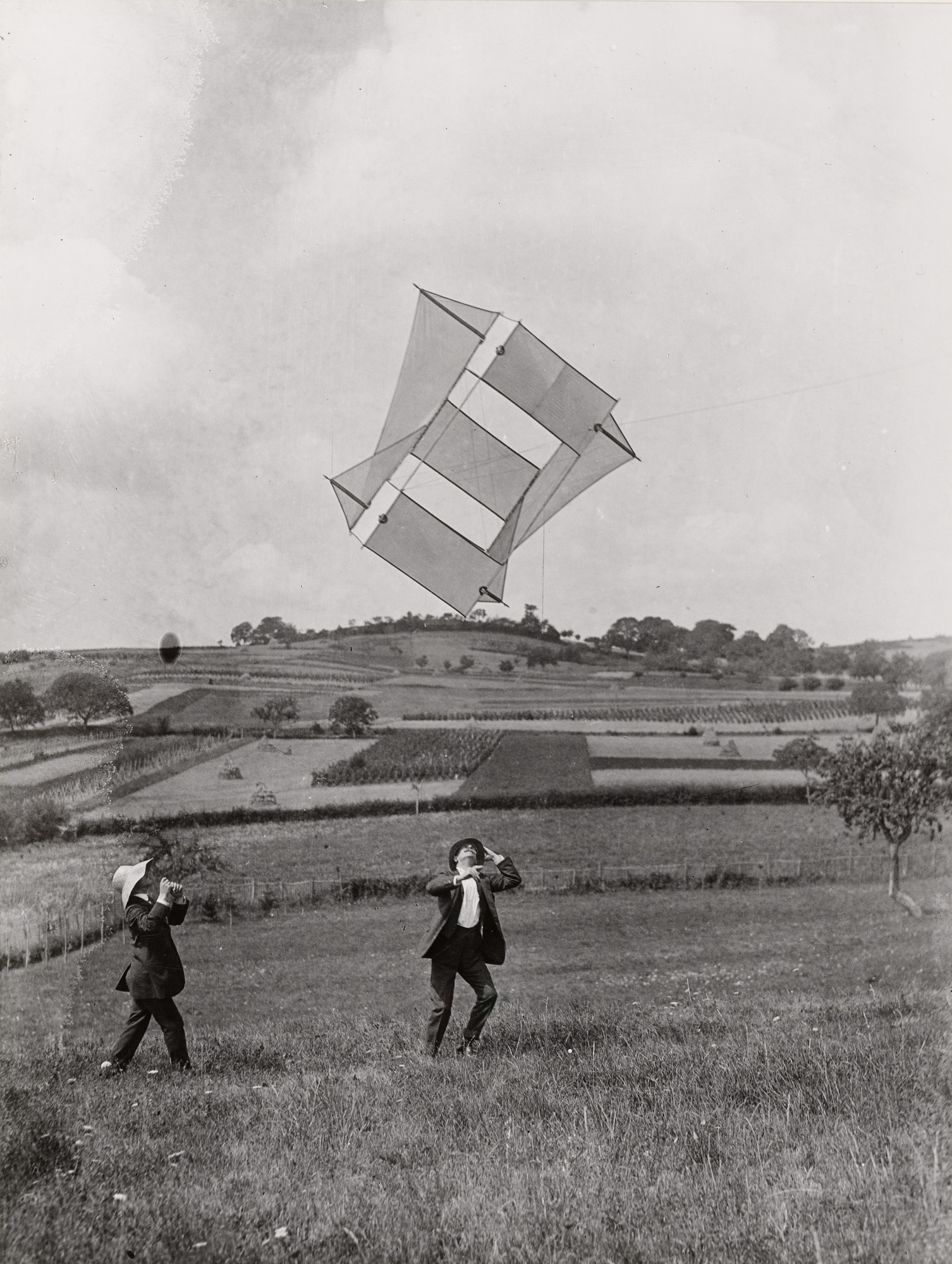 Jacques-Henri Lartigue. M. Laroze and Louis Ferrand Launch a Kite Built by Henri Lartigue, Château de Rouzat