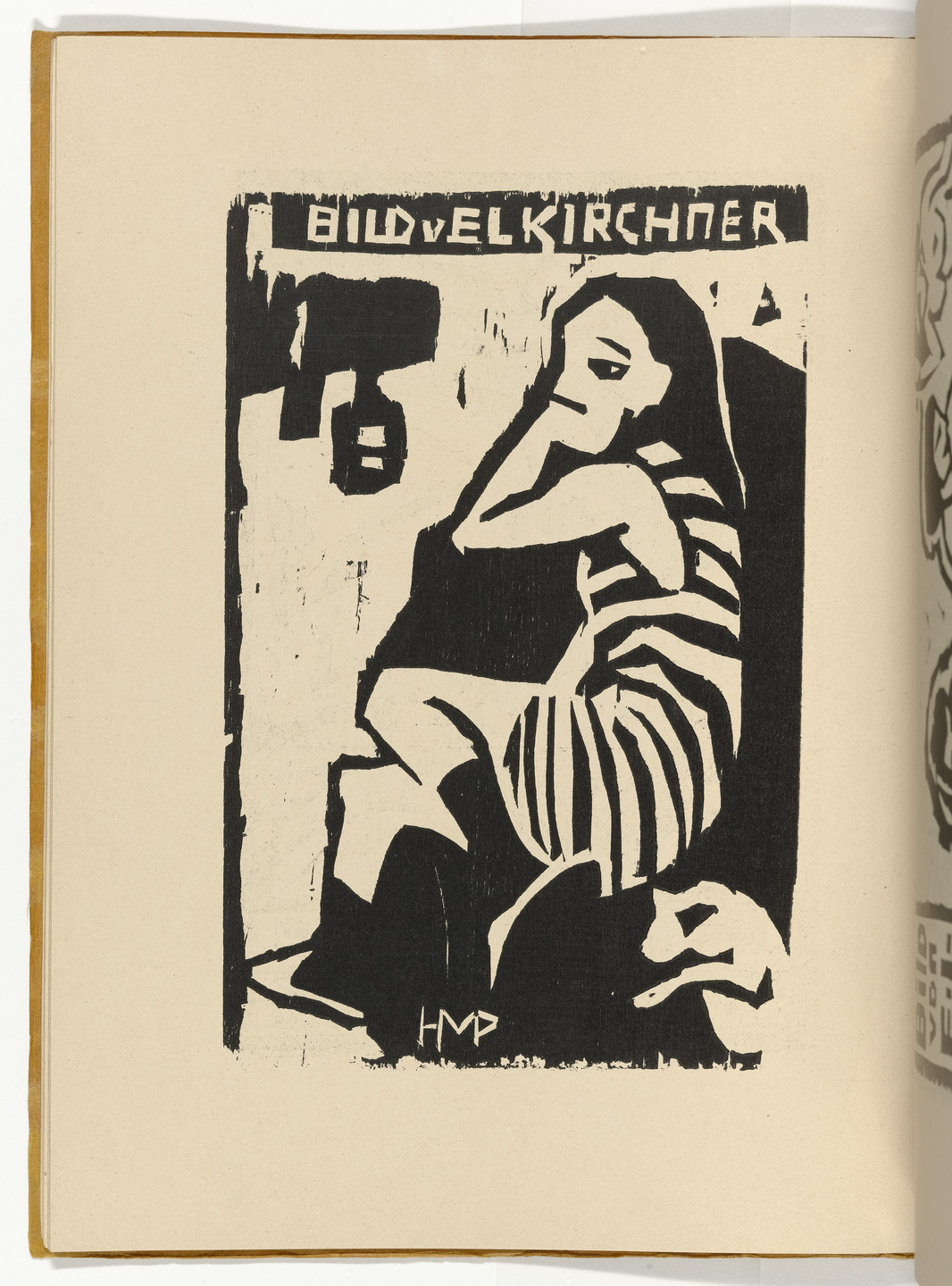 Max Pechstein. Artiste (Artistin) (plate, folio 13 verso) from KG Brücke. 1910