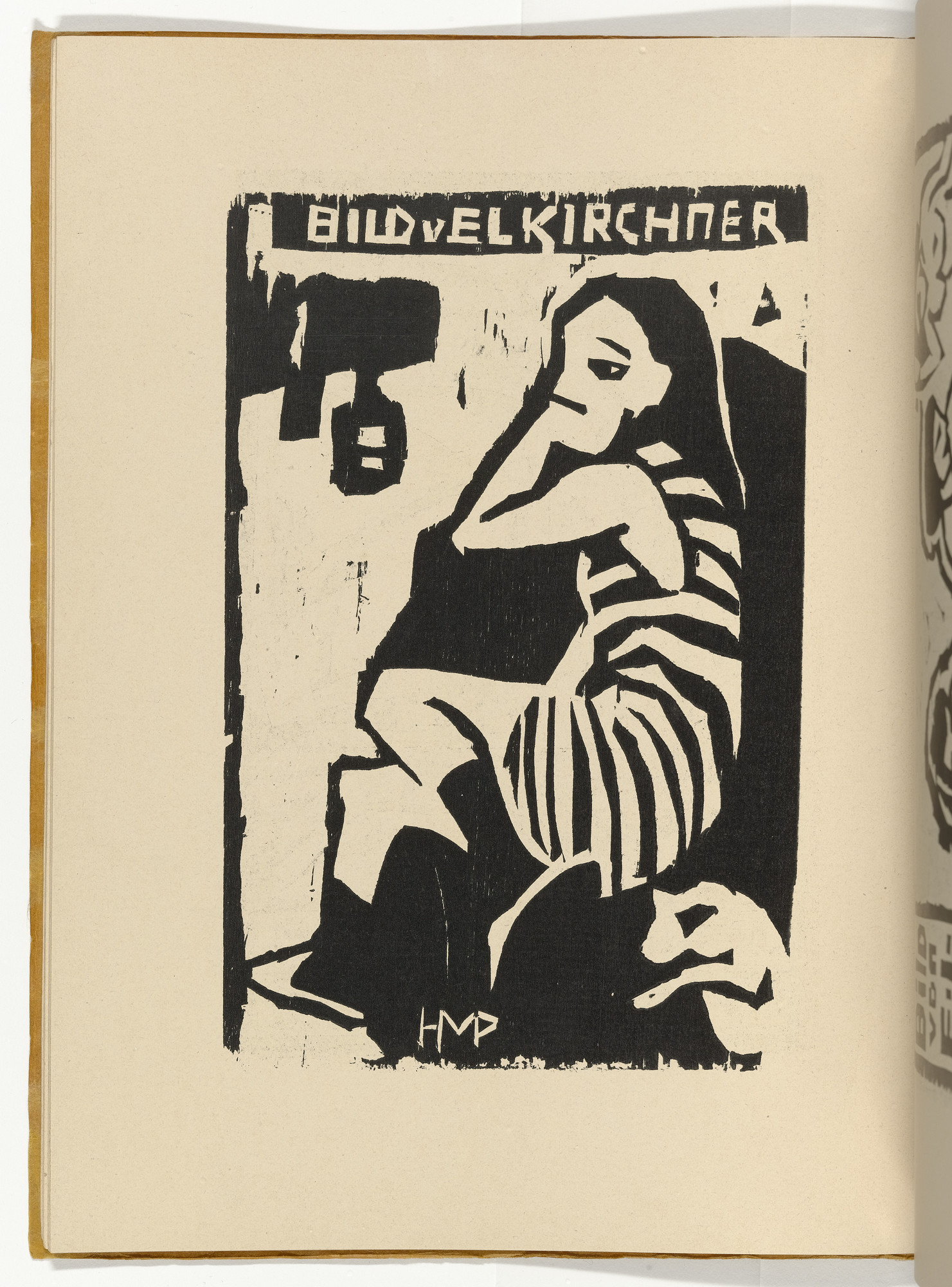 Max Pechstein. Artiste (Artistin) (plate, folio 13 verso) from KG Brücke