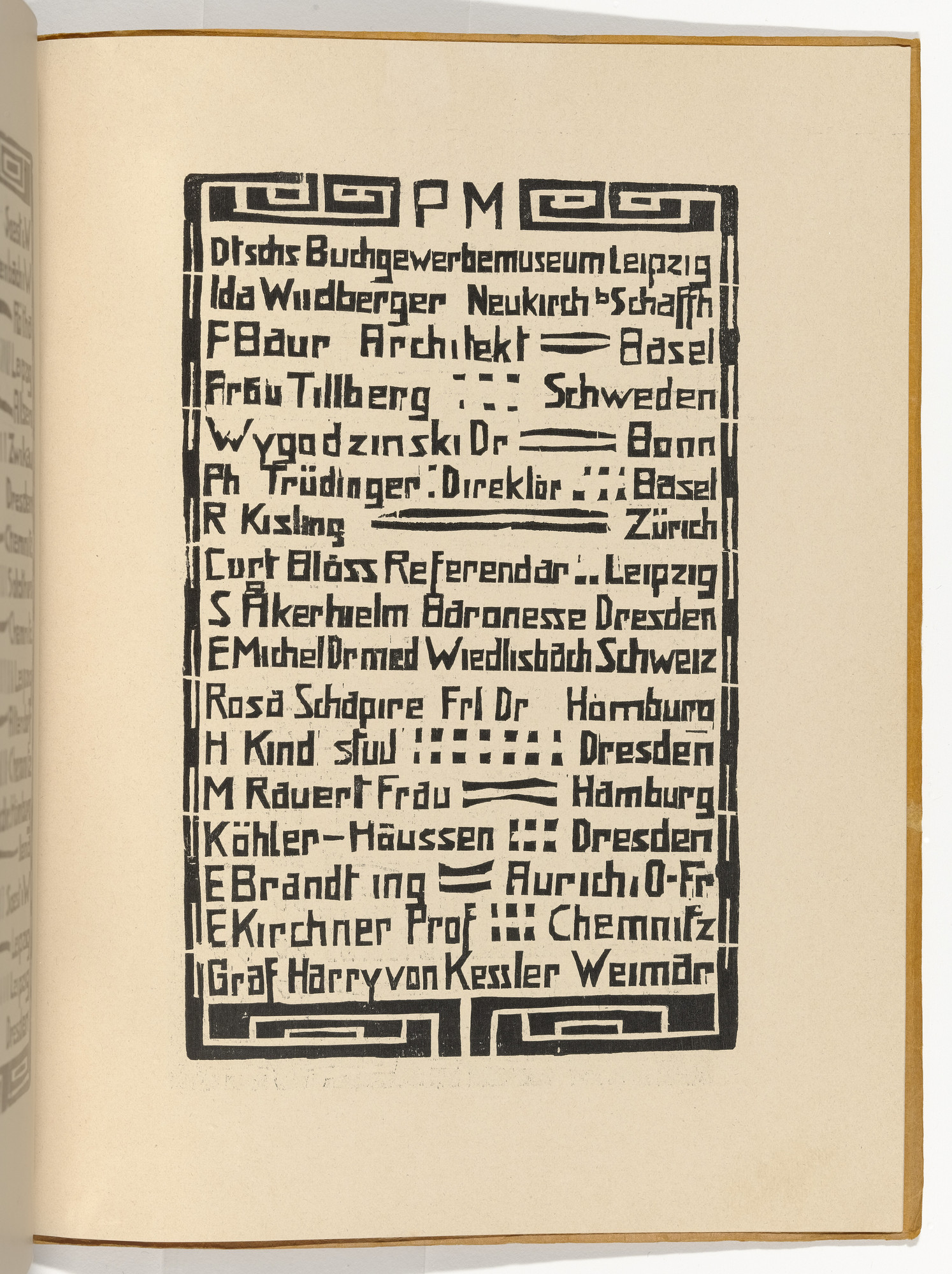 Ernst Ludwig Kirchner. PM (Passive Members) (plate, folio 17) from KG Brücke