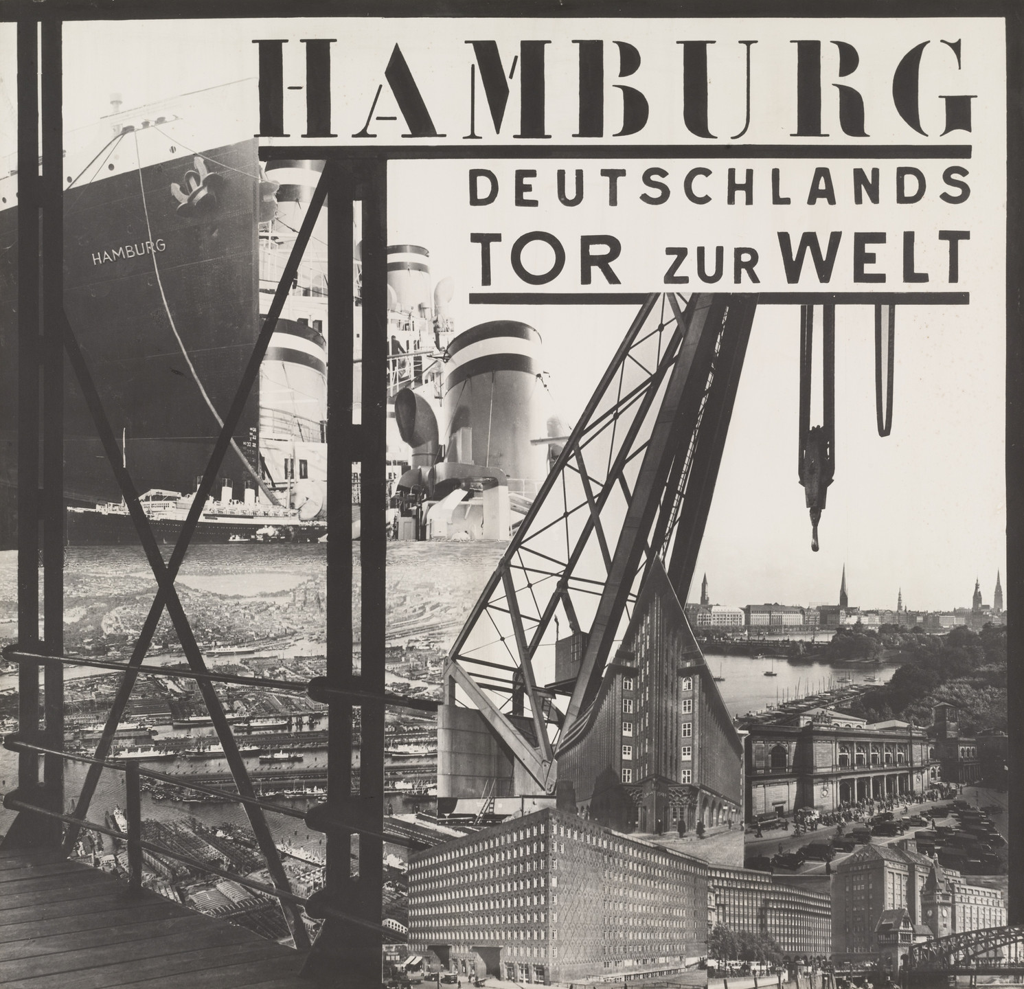 César Domela-Nieuwenhuis. Hamburg, Germany&#39;s Gateway to the World. 1930