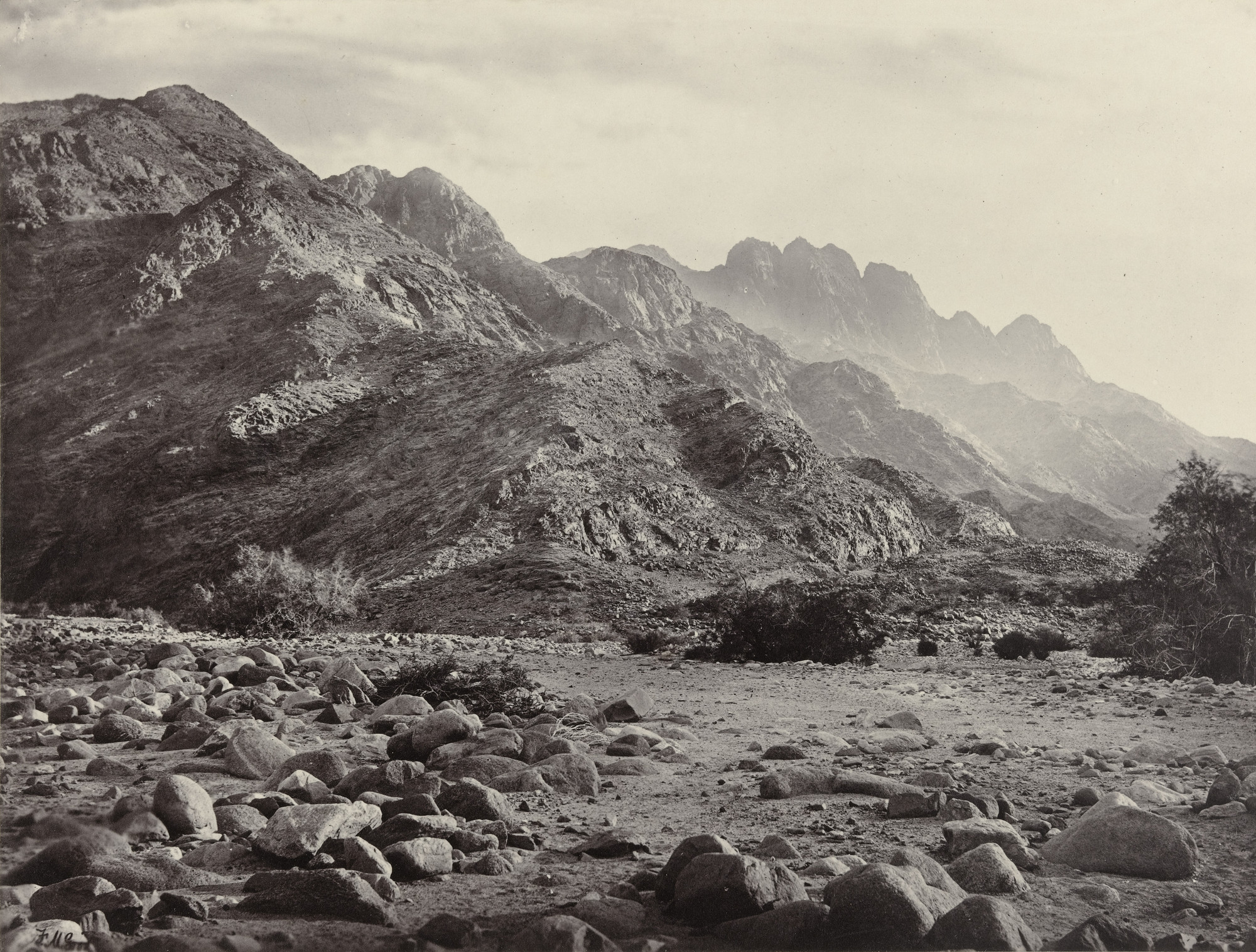 Francis Frith. Distant View of Mont Serbal