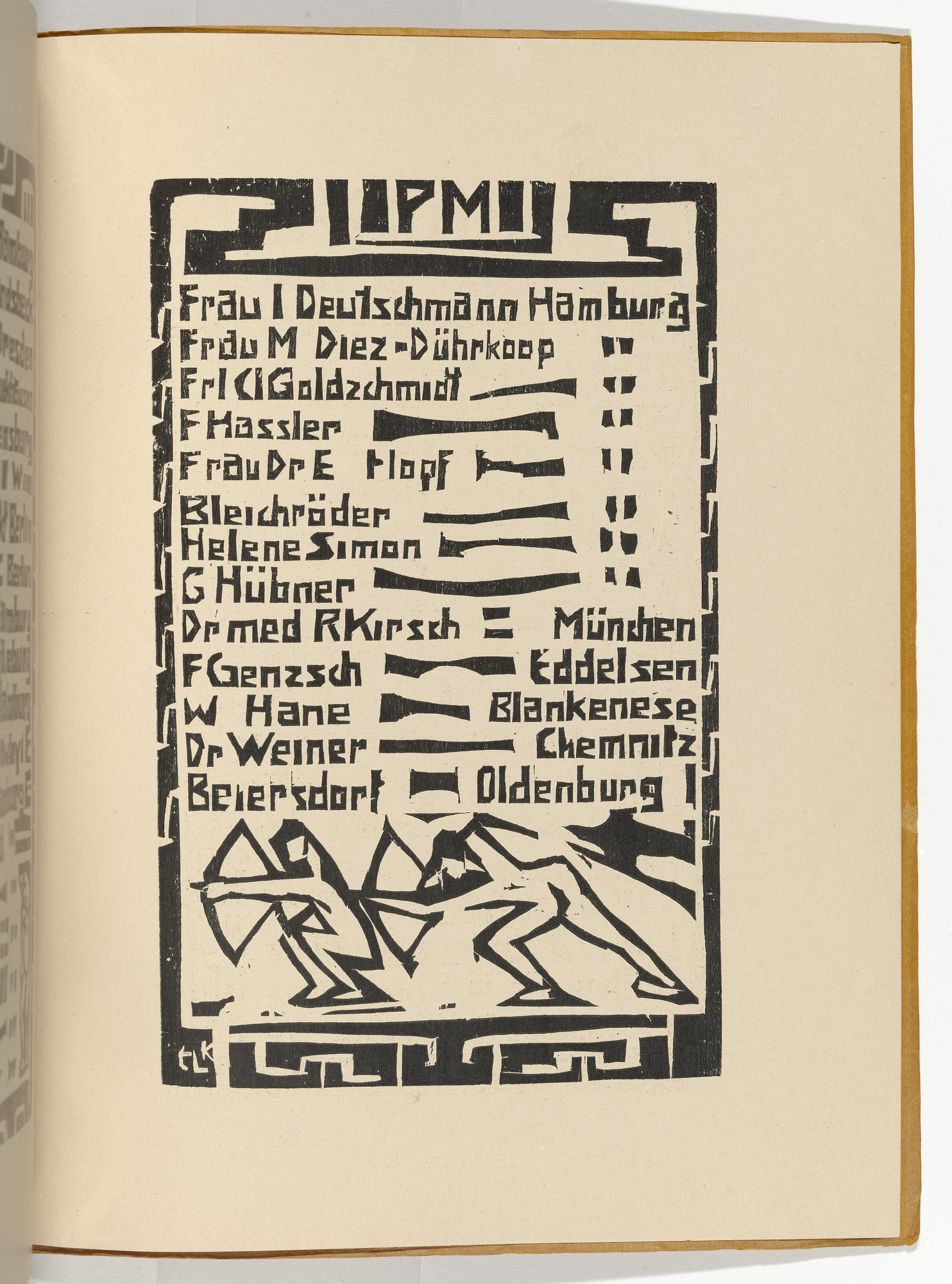 Ernst Ludwig Kirchner. PM (Passive Members) (plate, folio 18) from KG Brücke
