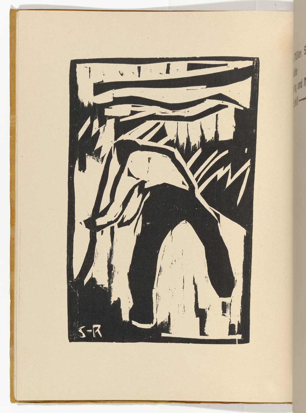 Karl Schmidt-Rottluff. Mower (Schnitter) (plate, folio 11 verso) from KG Brücke. 1910