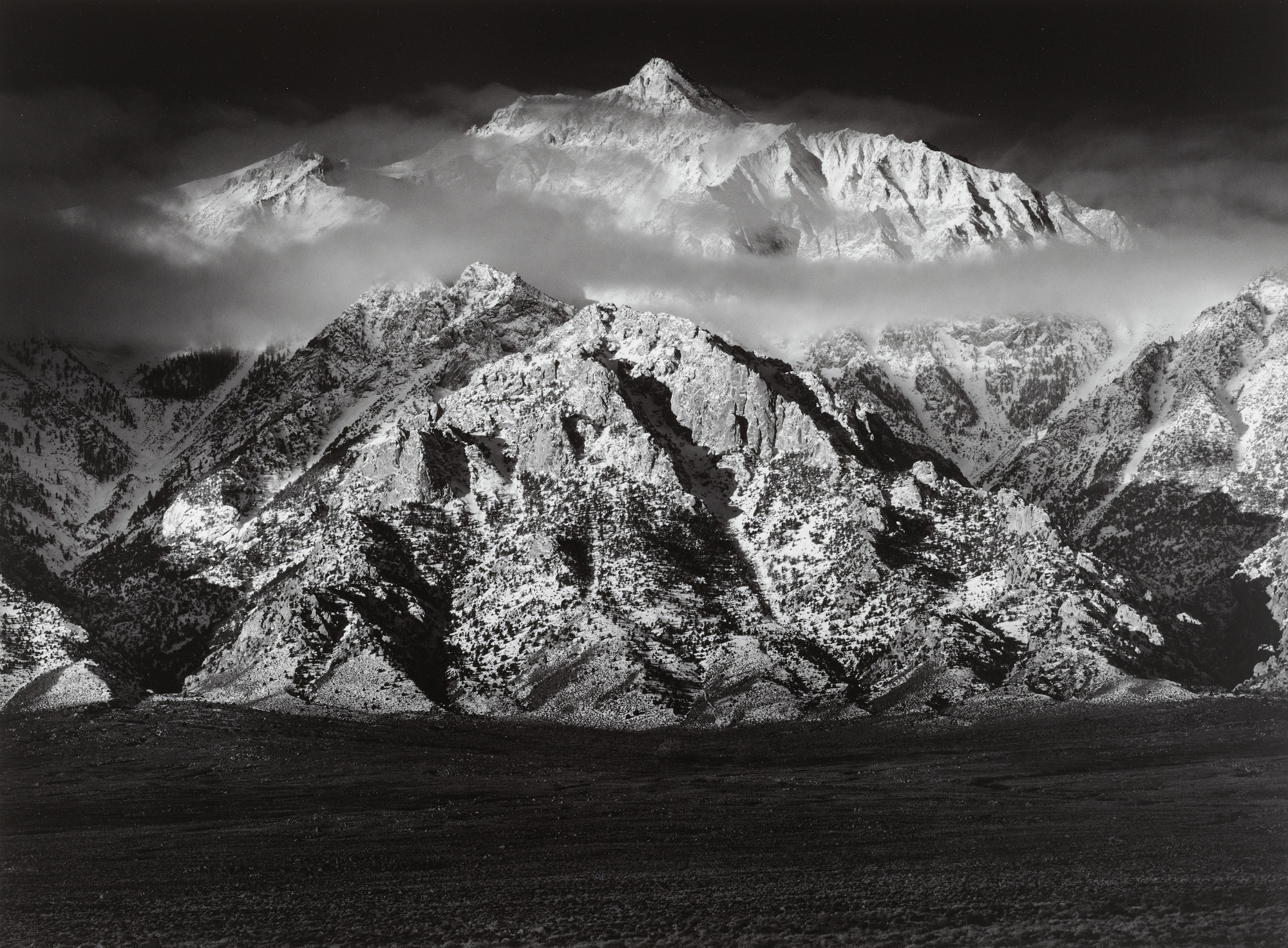 Ansel Adams. Mount Williamson, Sierra Nevada, from the Owens Valley, California