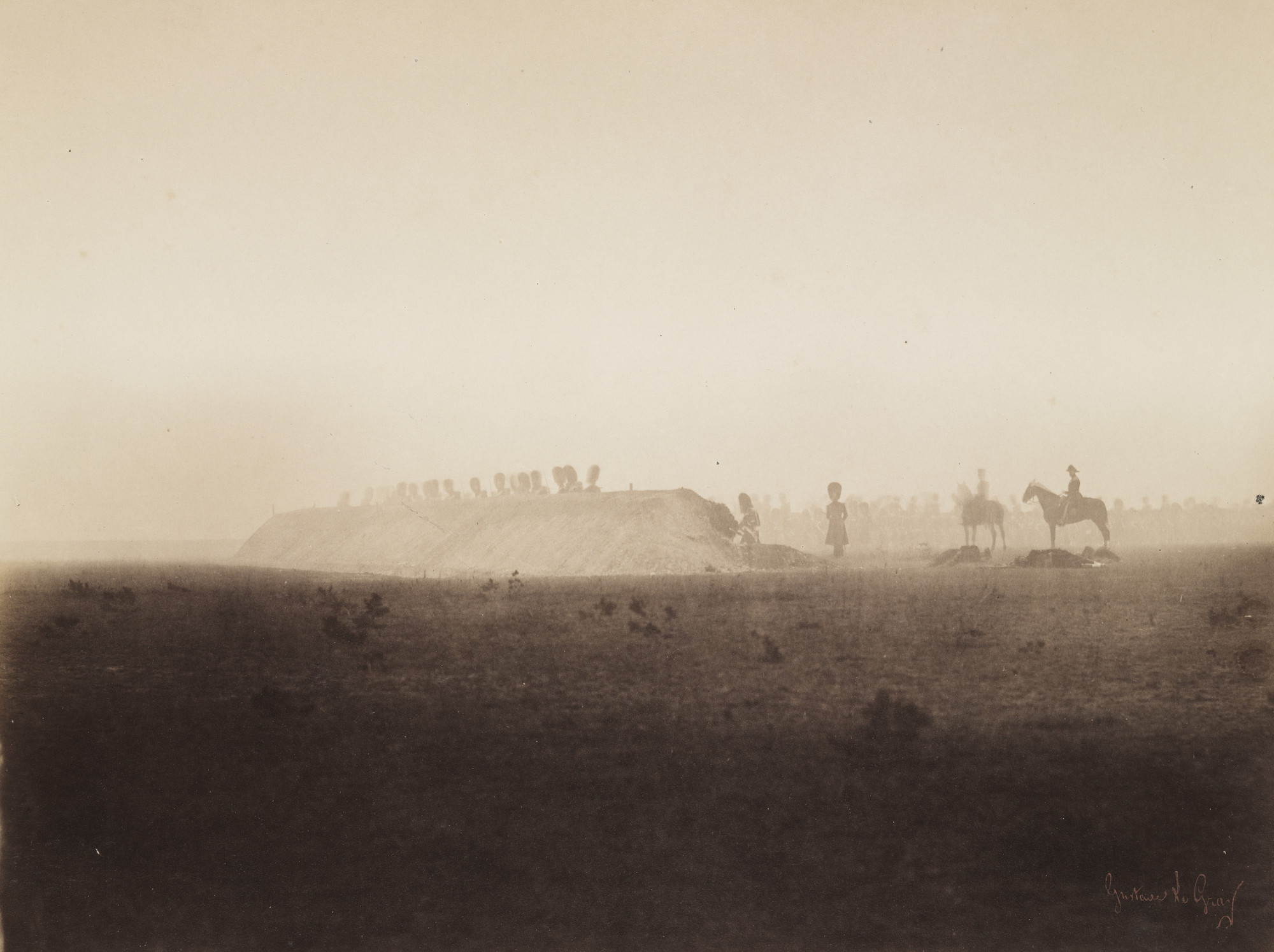 Gustave Le Gray. Cavalry Maneuvers, October 3