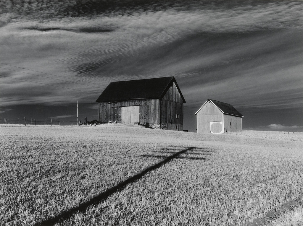 Two Barns and Shadow