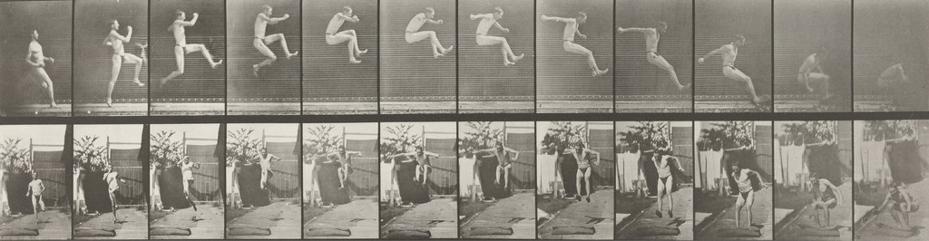 Man Jumping, Running Broad Jump: Plate 159 from Animal Locomotion (1887)