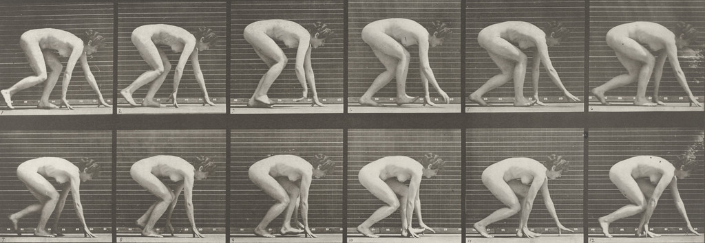 Woman Walking on Hands and Feet: Plate 183 from Animal Locomotion (1887)