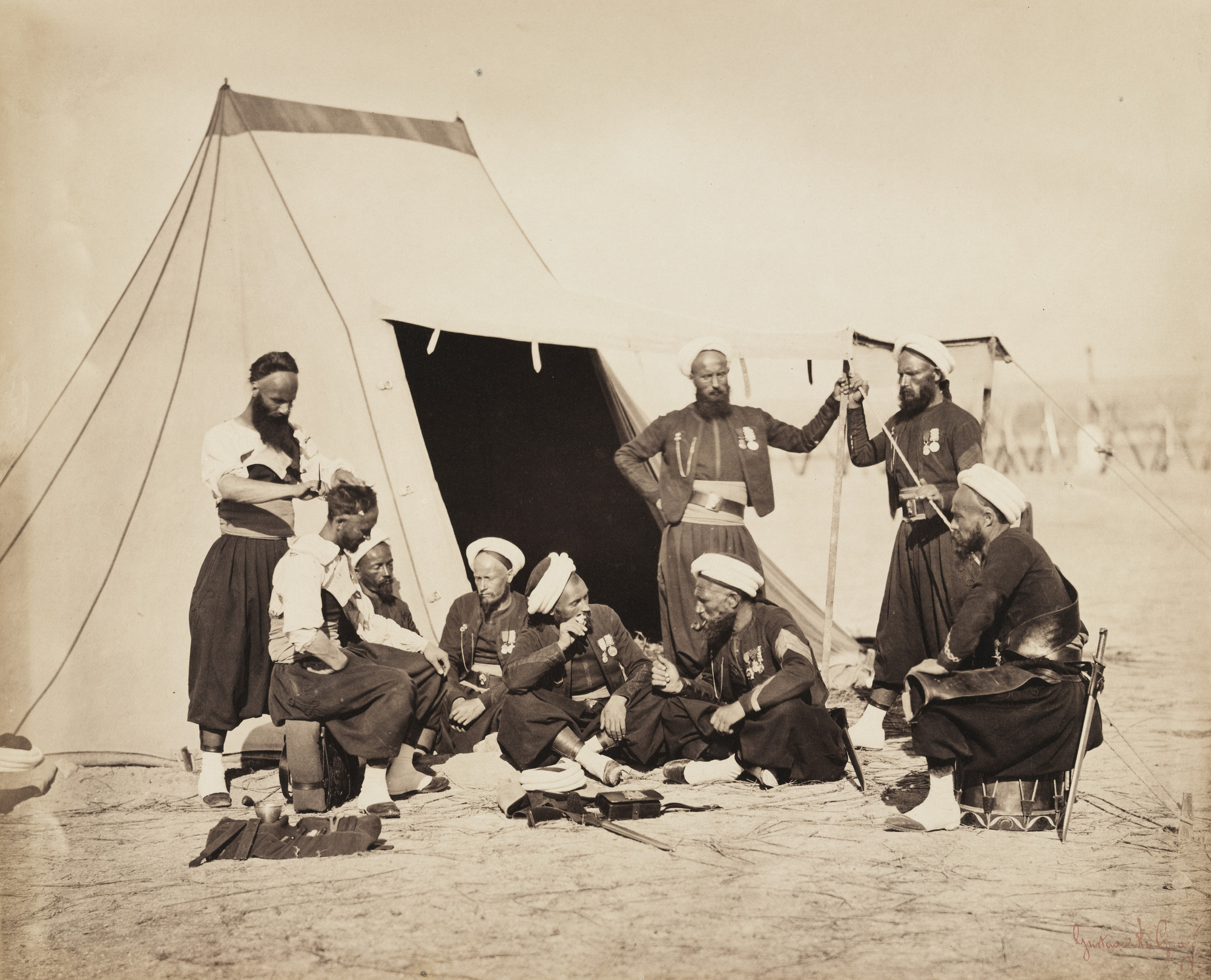 Gustave Le Gray. The Bathhouse of the Zouaves