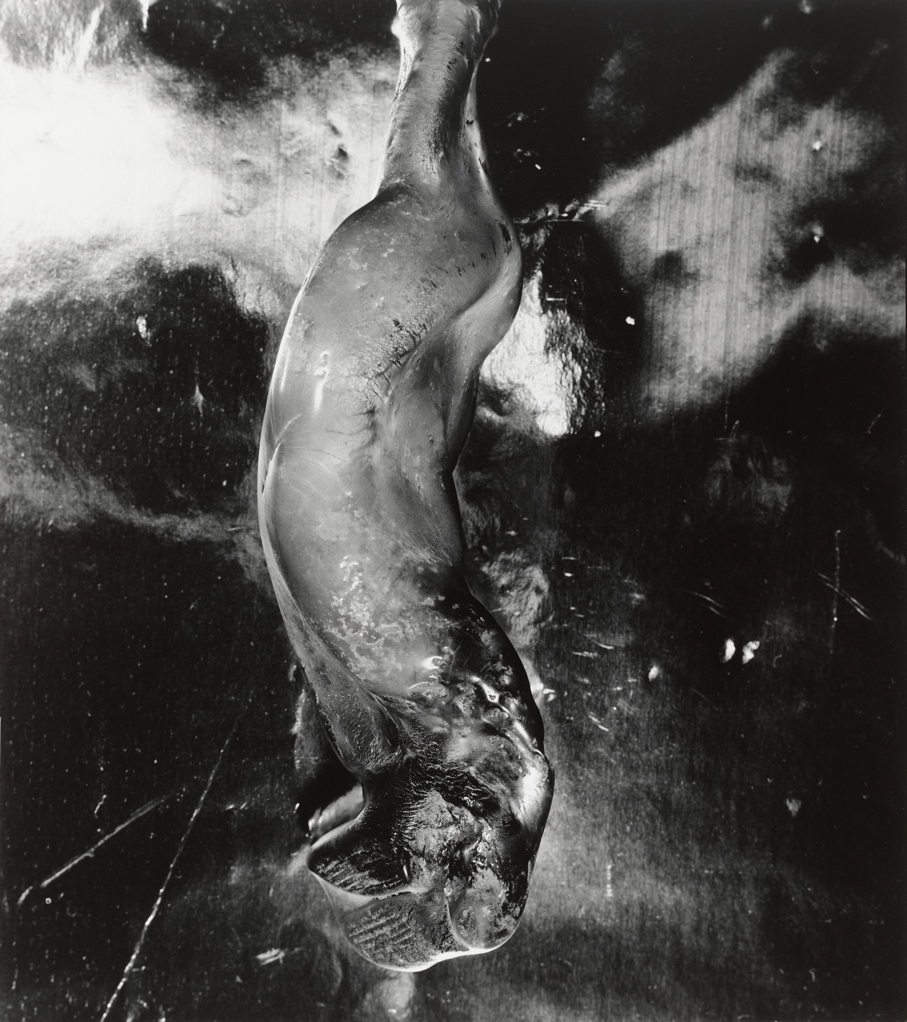 60号油彩【Explosion of the frustration溜飲嘔吐】 Shomei Tomatsu. Beer Bottle After the Atomic Bomb Explosion. 1961