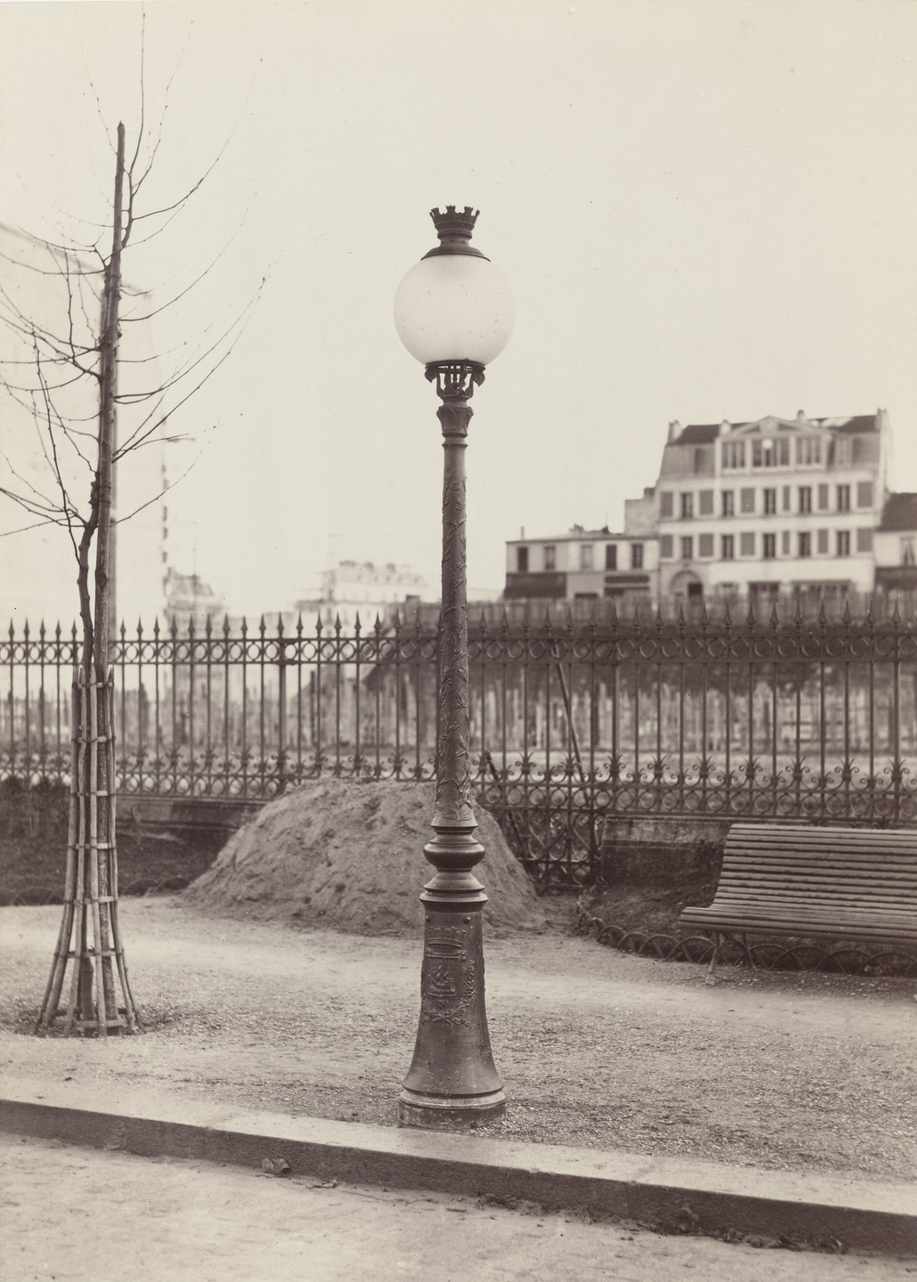 Charles Marville. Parc Monceau (Lacarrière Model with Globe). 1870s