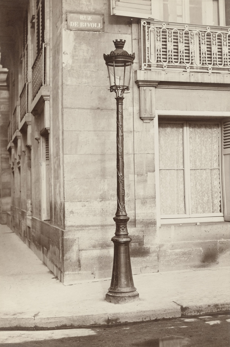 Charles Marville. Streetlamp, Oudry Model. 1870s