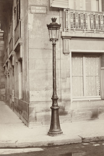 Charles Marville. Streetlamp, Oudry Model. 1870s