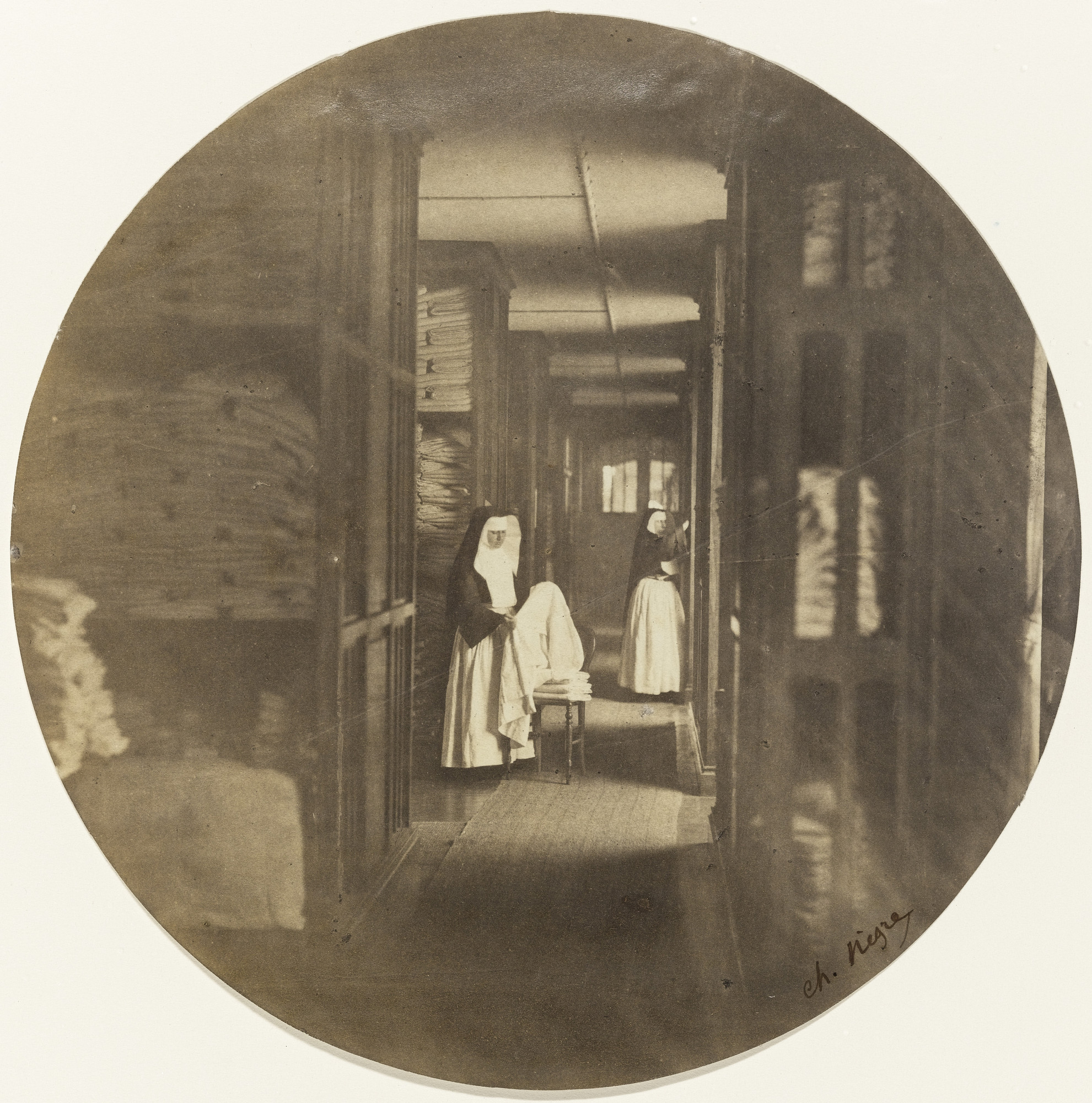 Charles Nègre. Imperial Asylum, Vincennes: The Laundry
