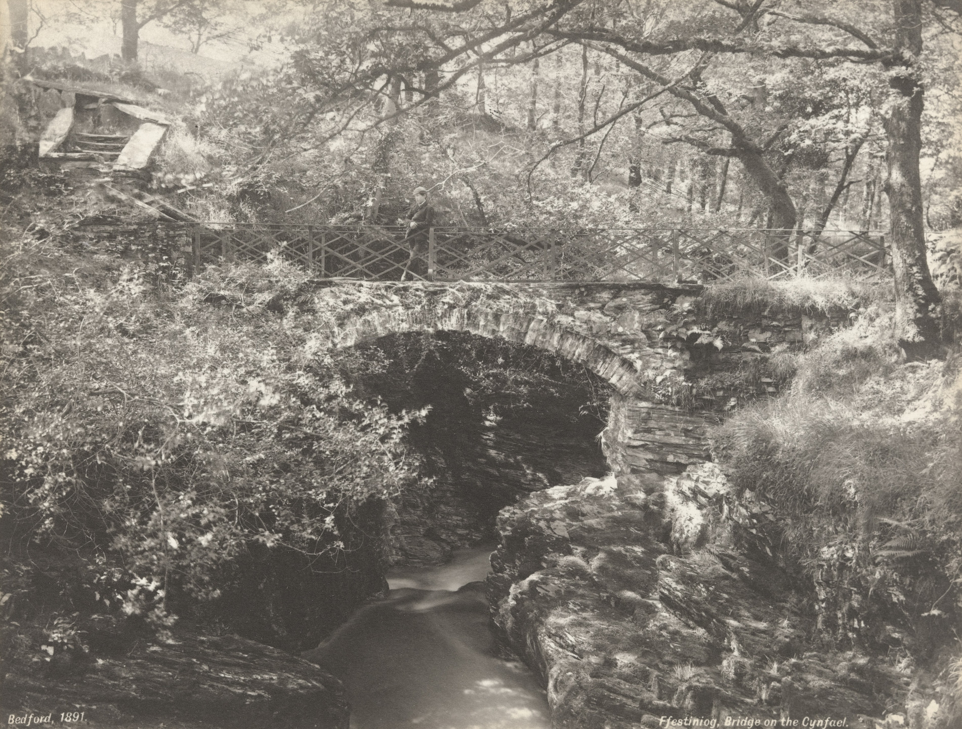 Francis Bedford. Ffestiniog, Bridge on the Cynfael. 1891
