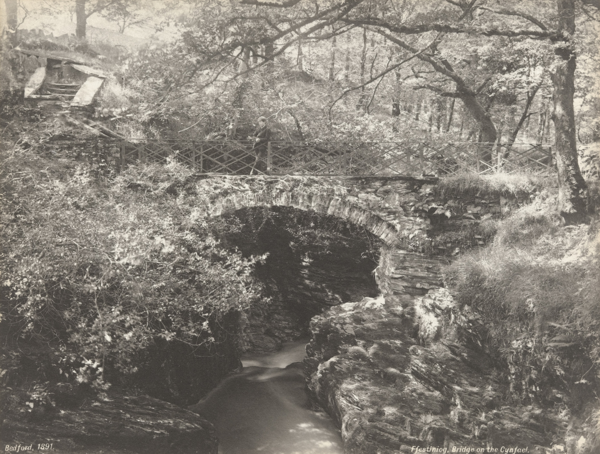 Francis Bedford. Ffestiniog, Bridge on the Cynfael