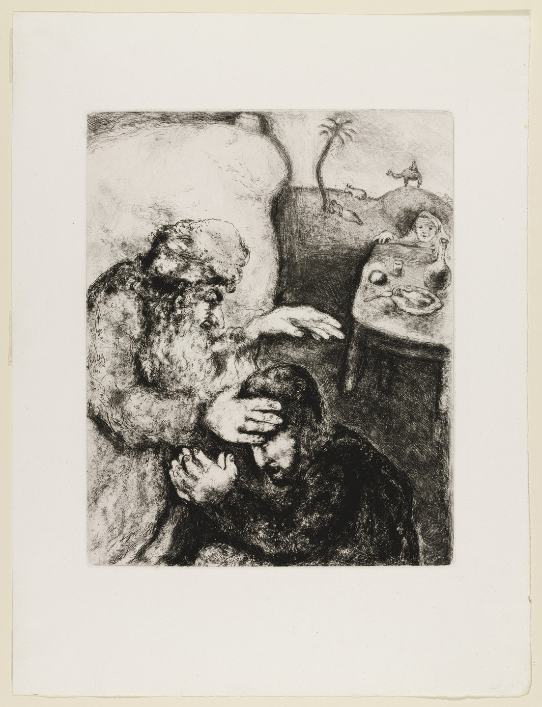 Marc Chagall. Isaac Blessing Jacob. 1931