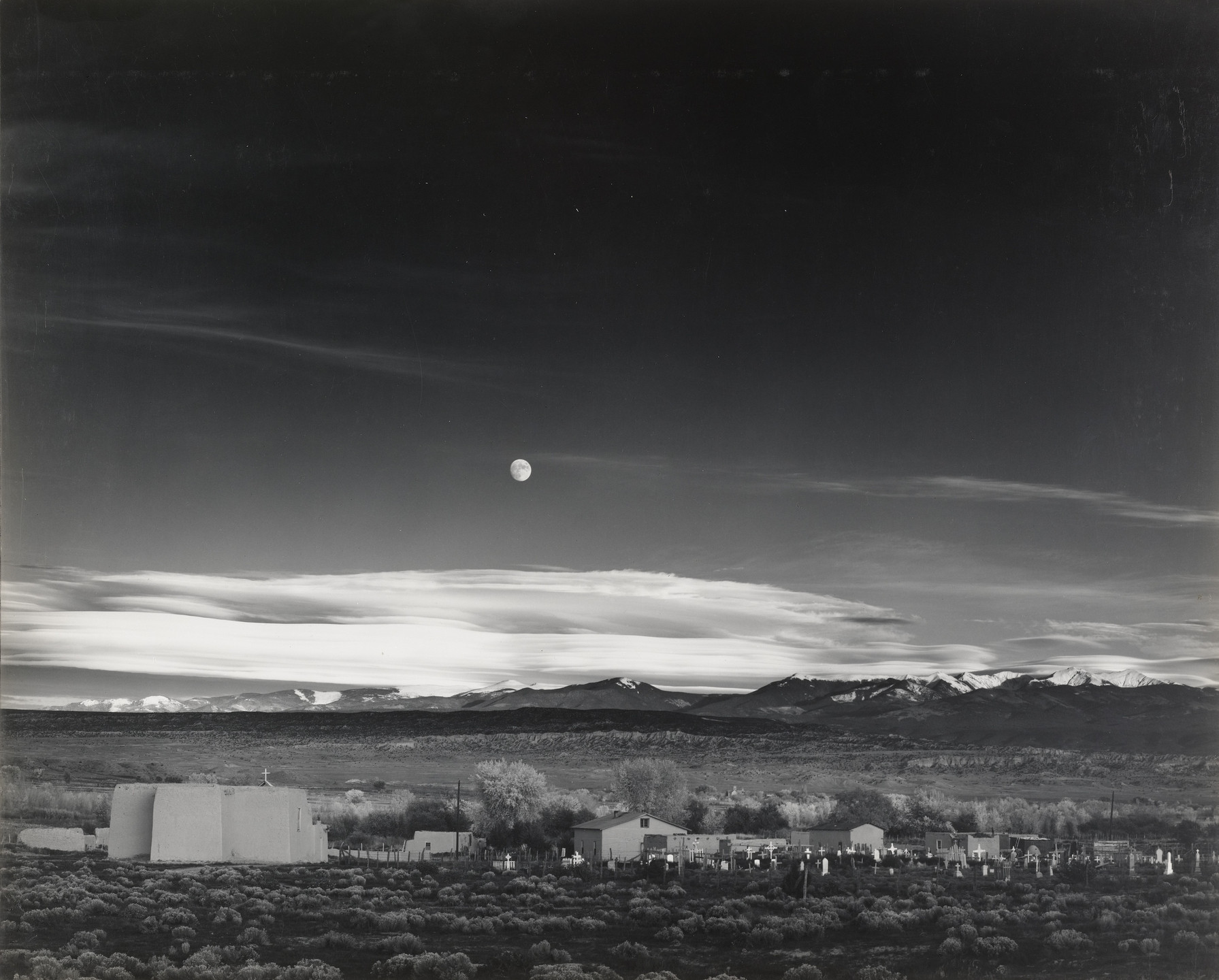 Ansel Adams. Moonrise, Hernandez, New Mexico. 1941
