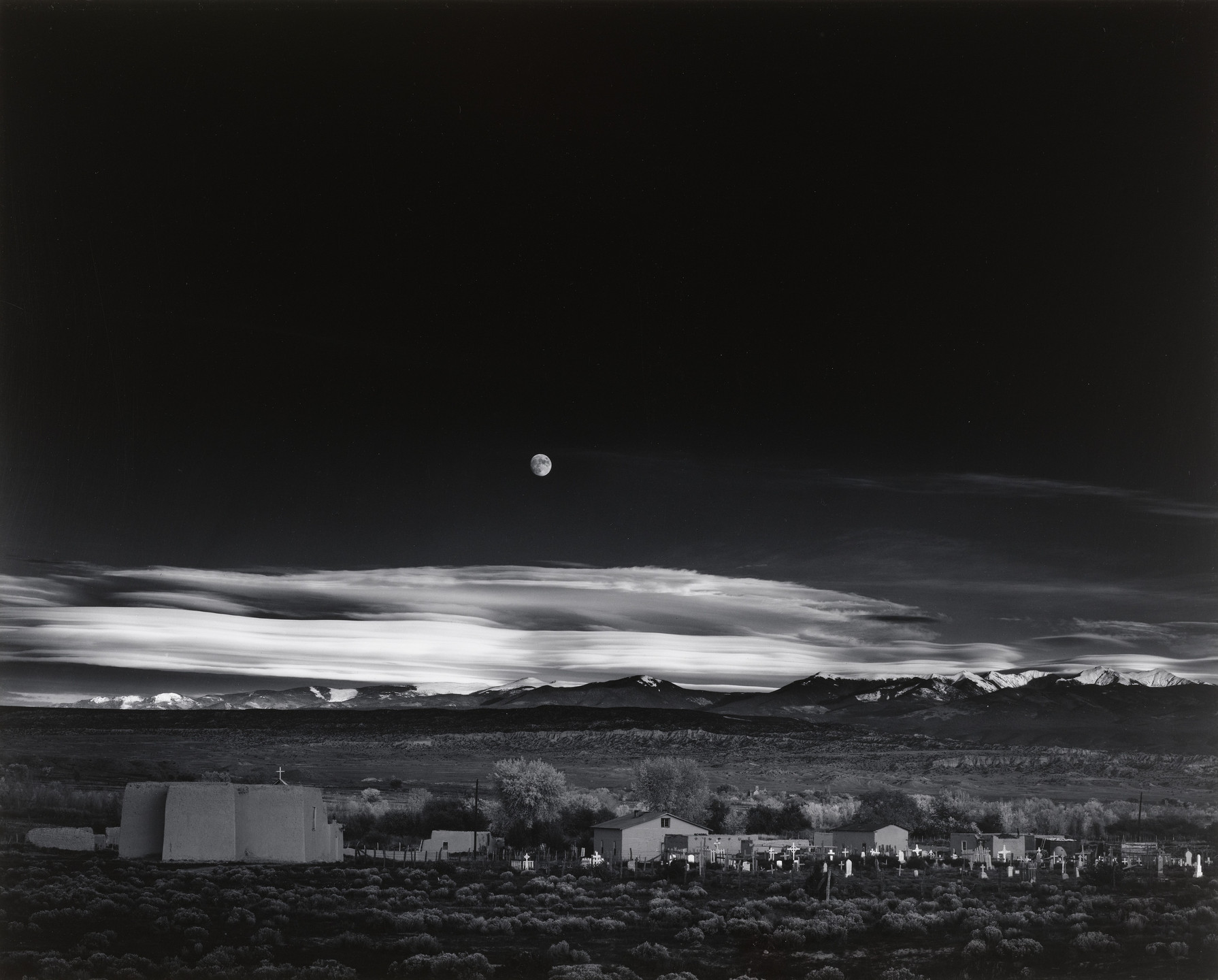 Ansel Adams. Moonrise, Hernandez, New Mexico. 1941